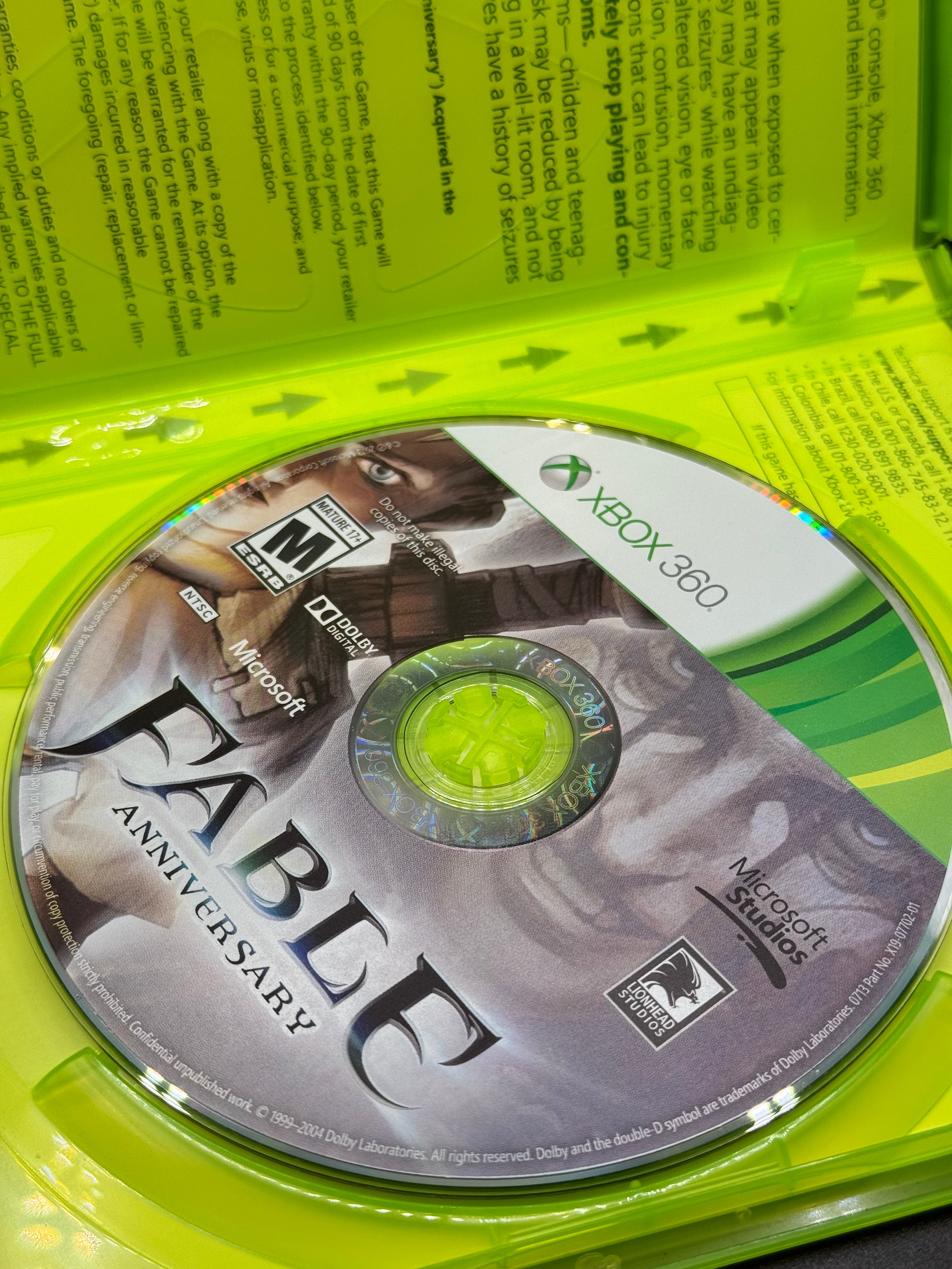 XBOX 360 Fable Anniversary 2014 Disc + Case