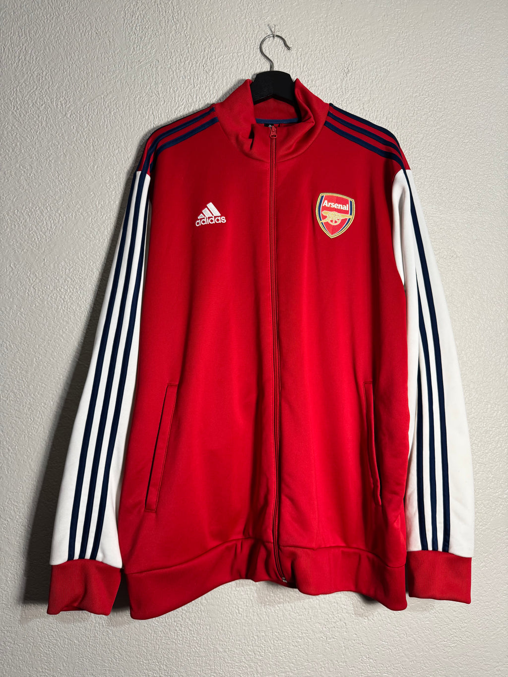 Arsenal FC Adidas Mens Full Zip Track Jacket Size 2XL