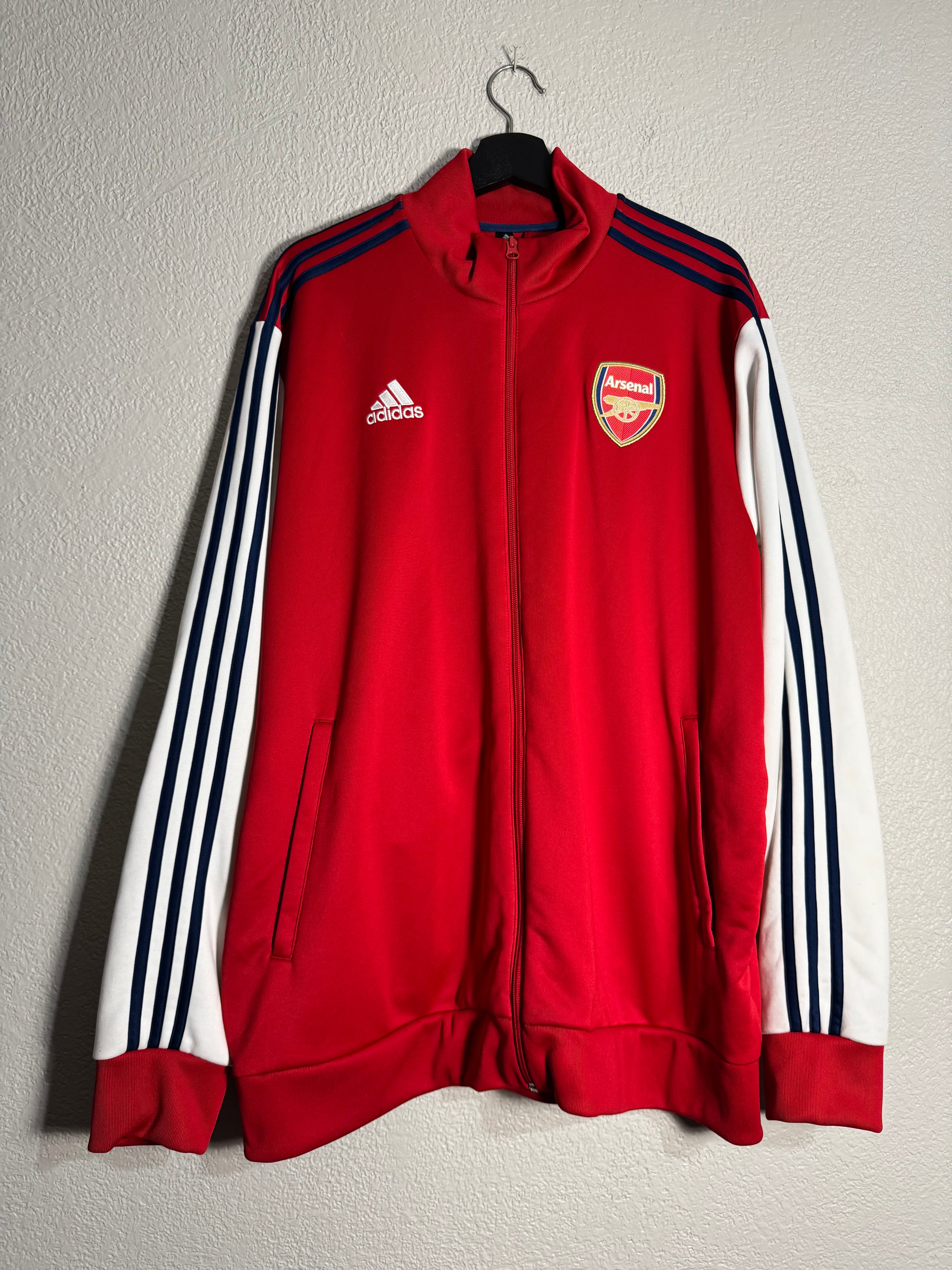 Arsenal FC Adidas Mens Full Zip Track Jacket Size 2XL