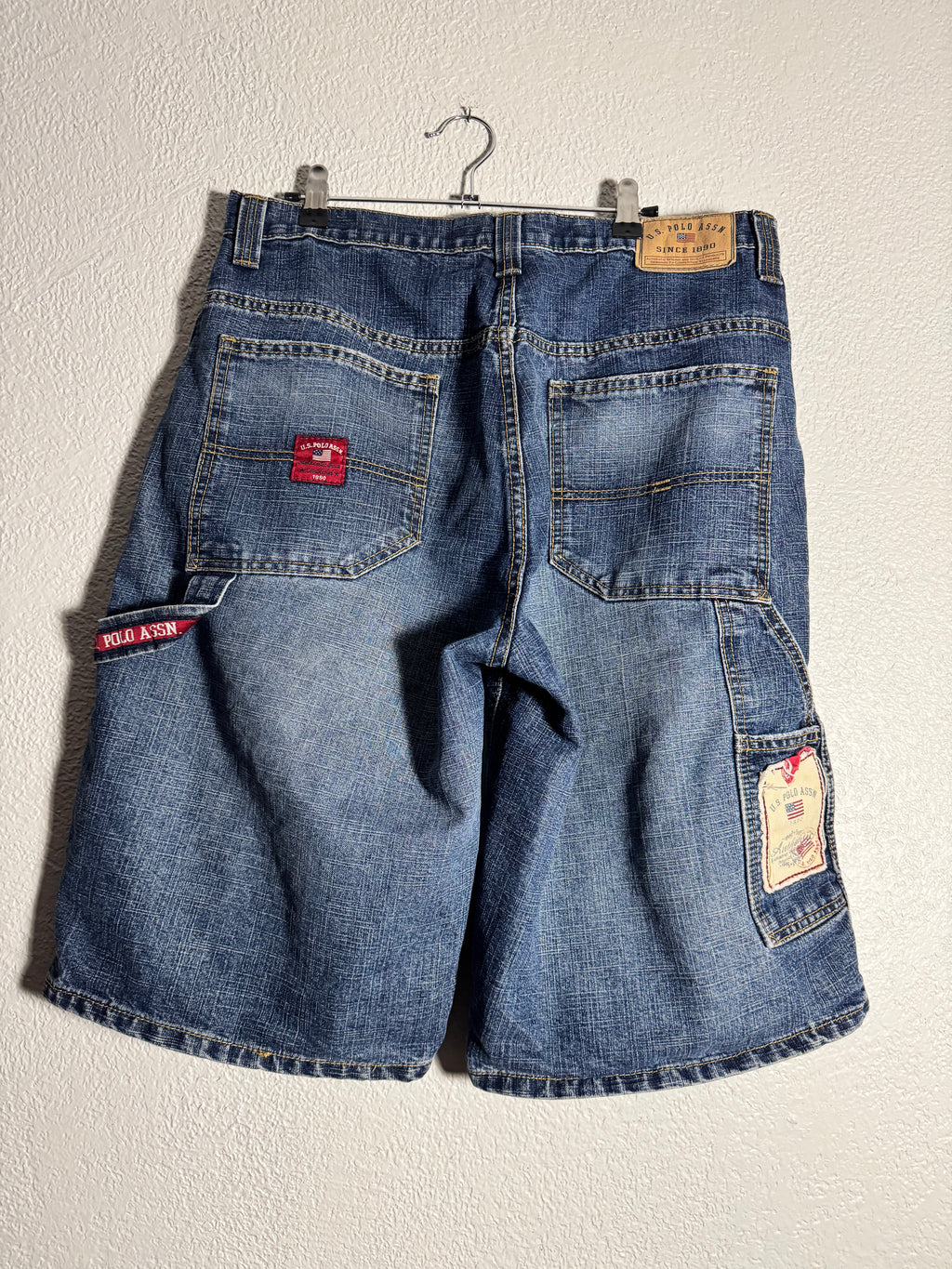 Vintage U.S. Polo Assn Baggy Carpenter Blue Denim Shorts