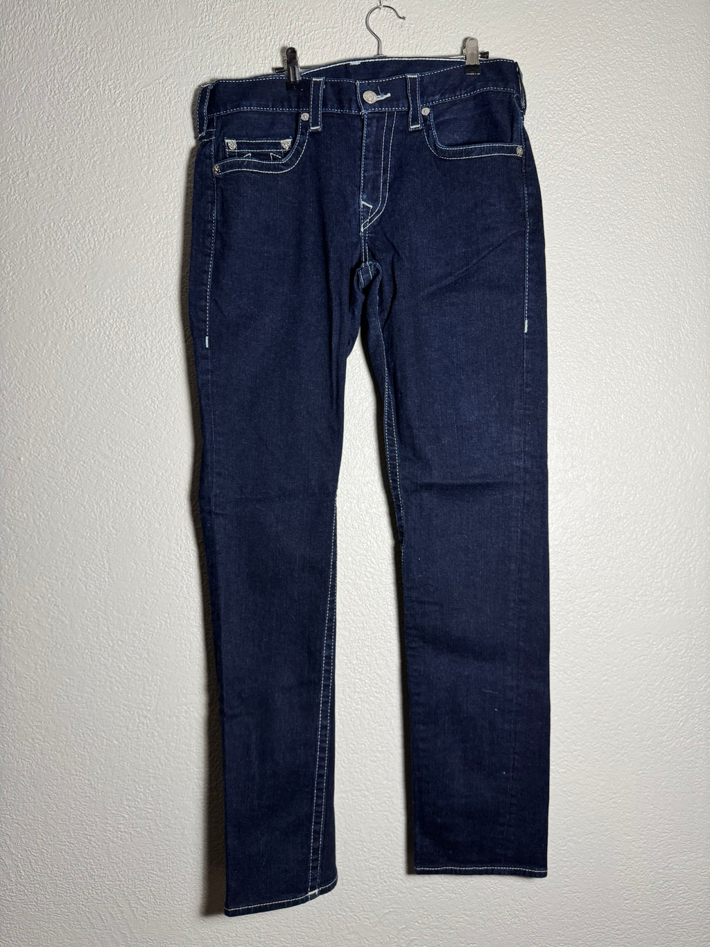 True Religion BLUE Jeans Size 33 Relaxed Slim Made in Mexico