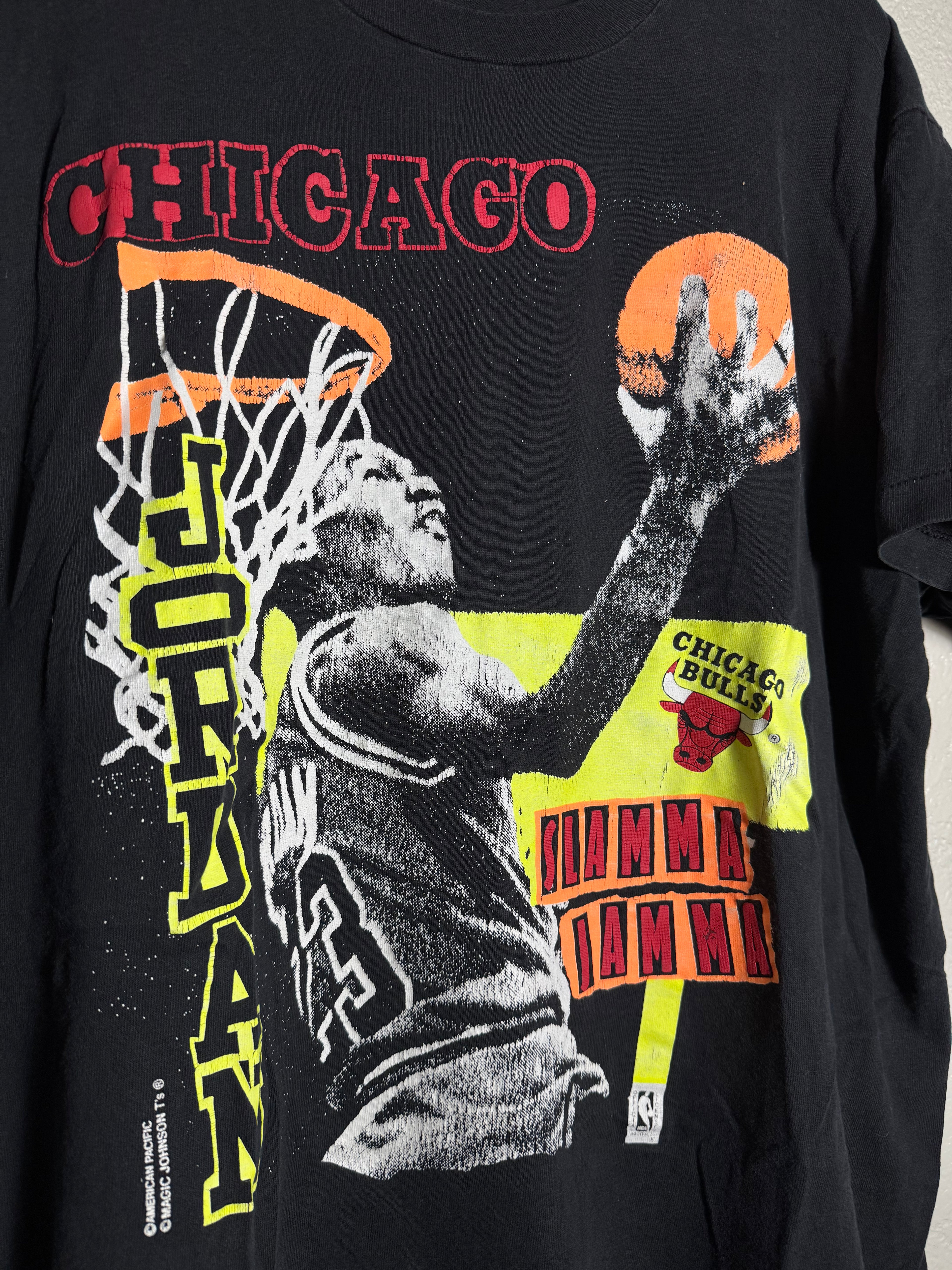 VTG 90s Michael Jordan Magic Johnson Chicago Bulls Shirt Size XL