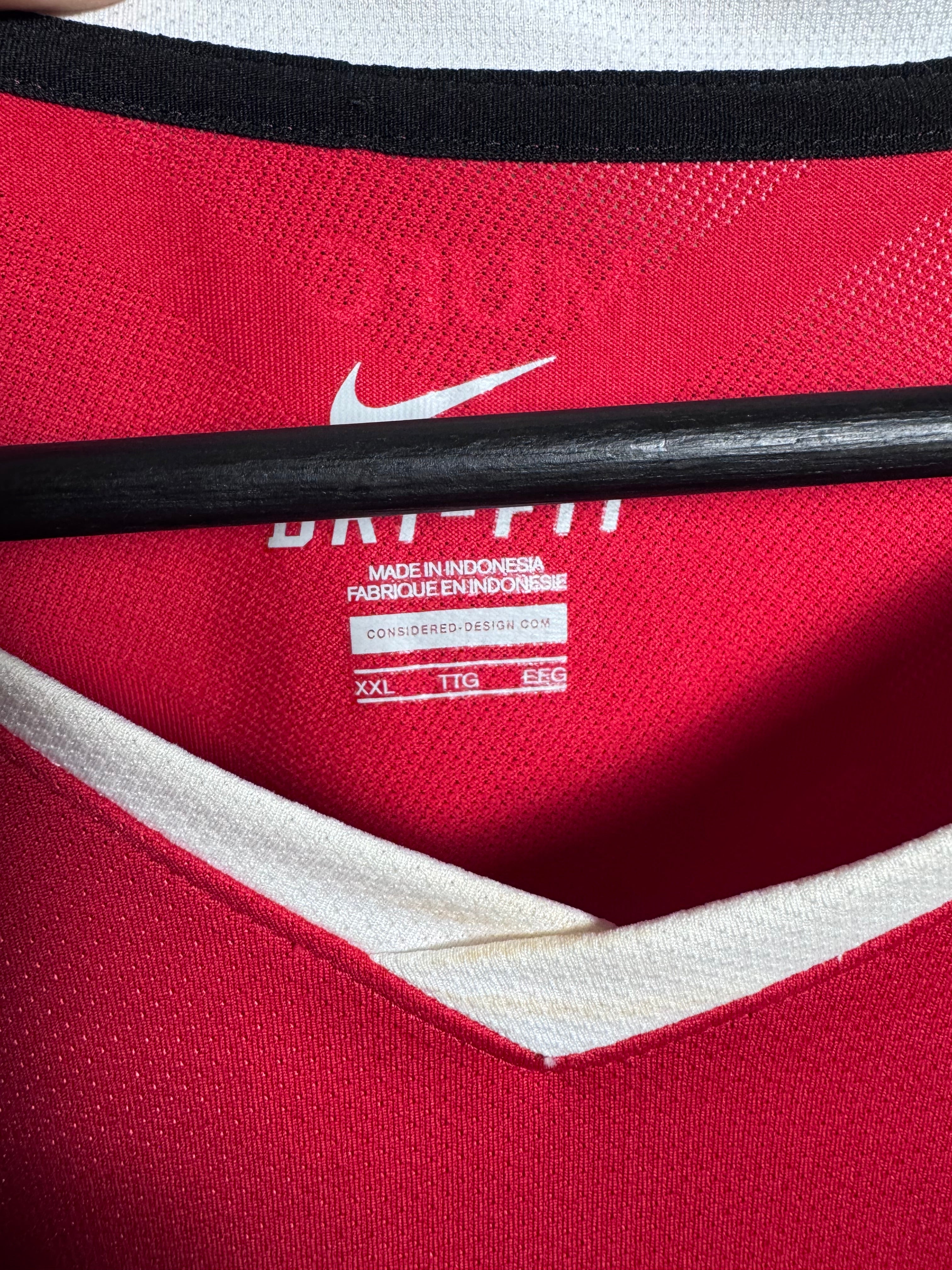 MANCHESTER UNITED 2010-2011 HOME FOOTBALL SHIRT SOCCER JERSEY NIKE SIZE XXL