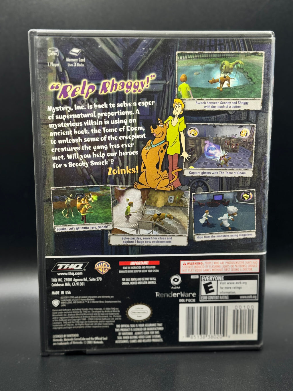 GAMECUBE Scooby-Doo Mystery Mayhem 2004 Disc + Box
