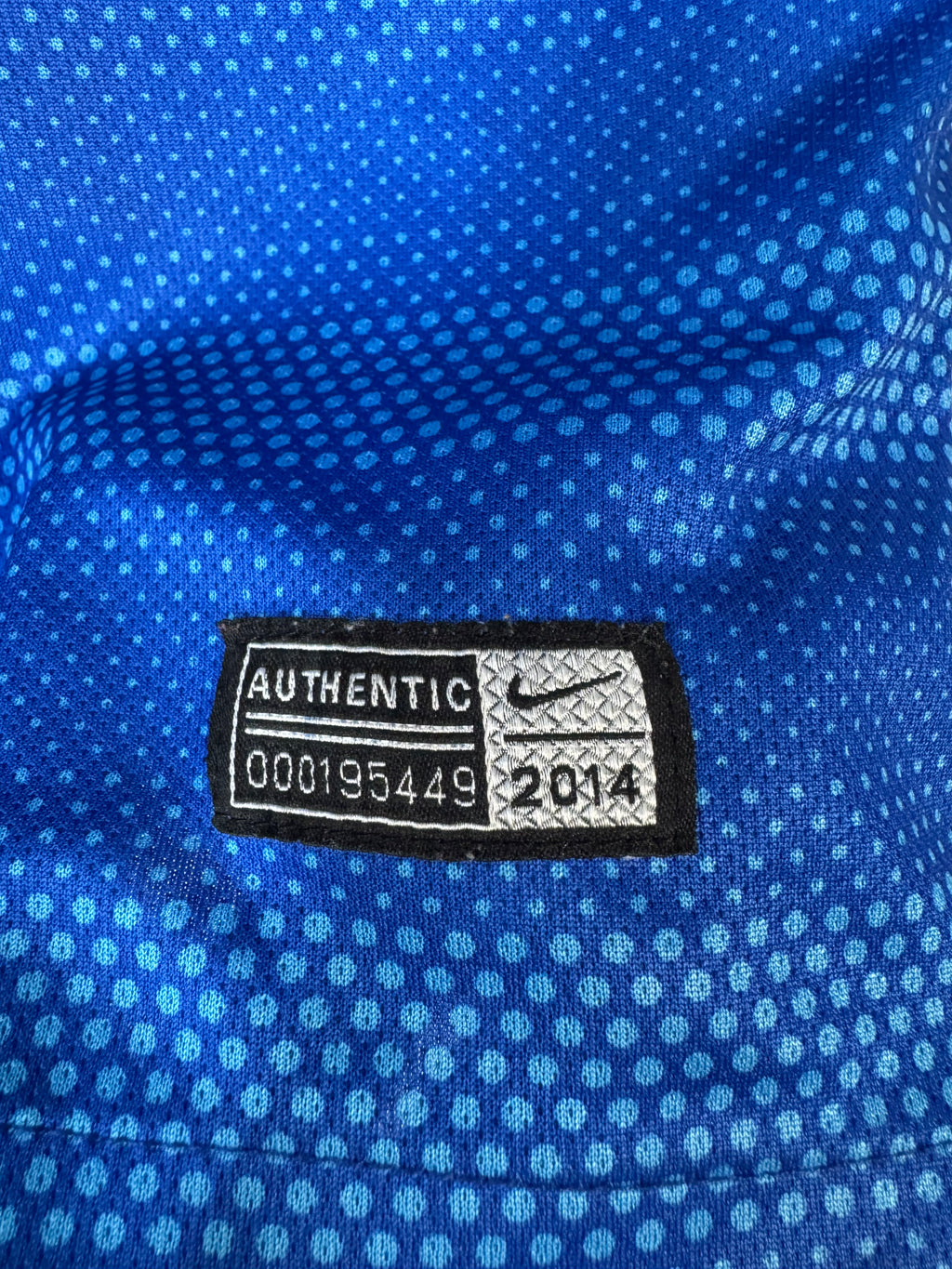 Nike Brazil 2014 World Cup Away Blue Jersey Size Large