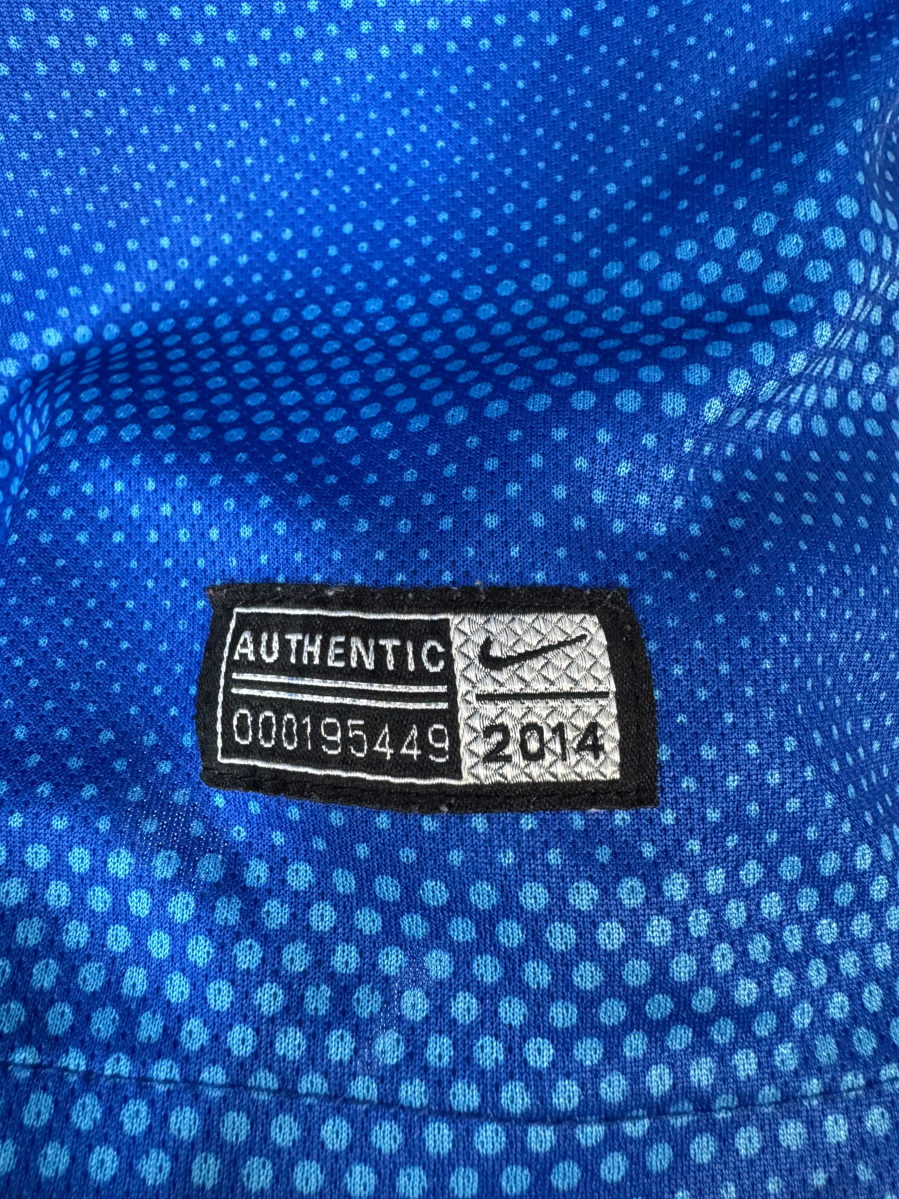 Nike Brazil 2014 World Cup Away Blue Jersey Size Large