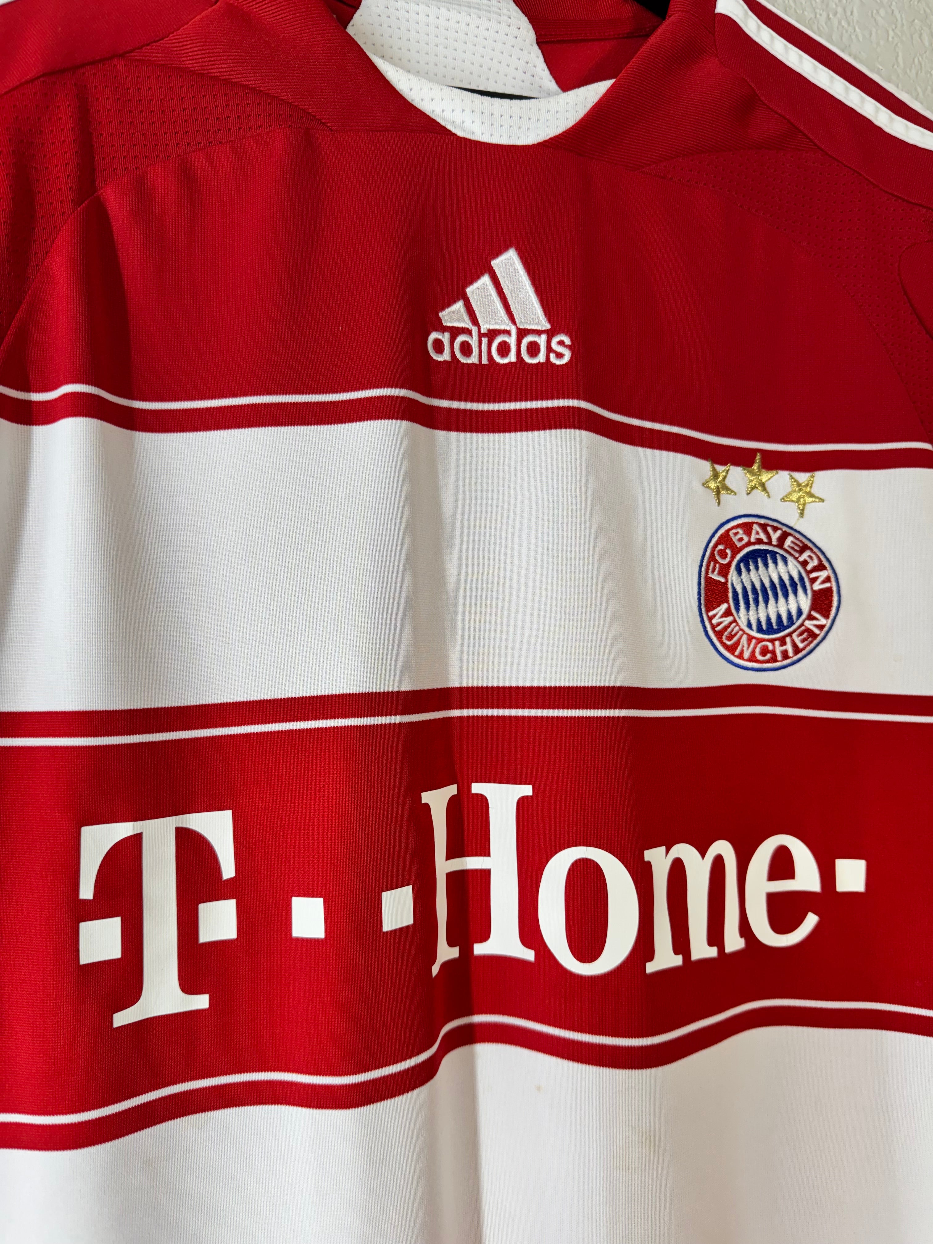 FC Bayern Munchen 2008/2009 Home T Shirt Jersey Football Adidas Size Large