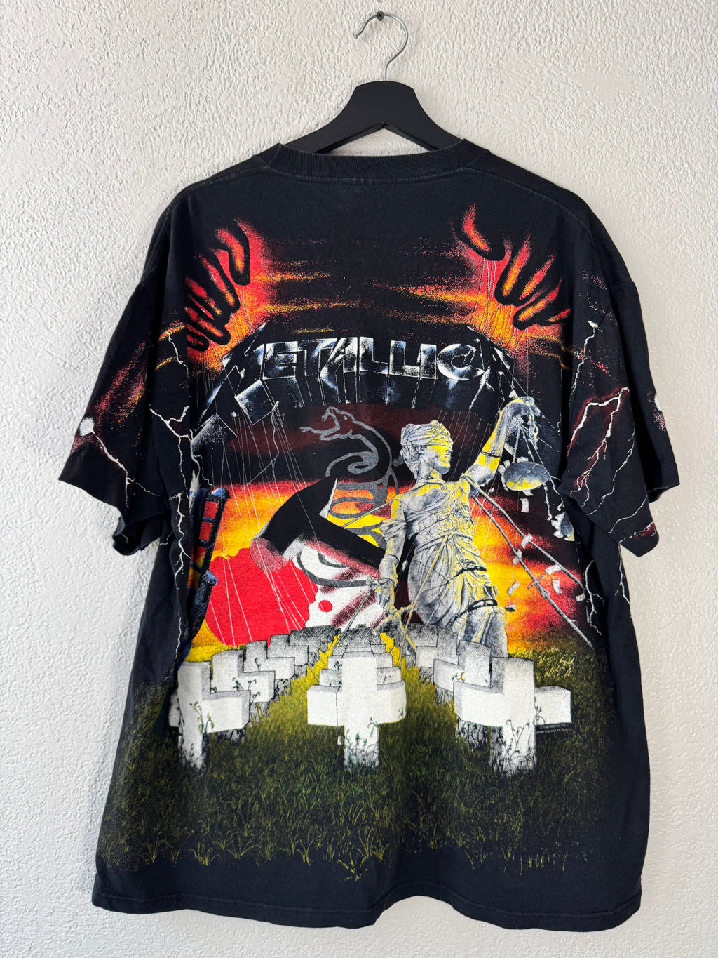 Vintage Metallica Master Of Puppets  1991 Brockum Shirt Size XL