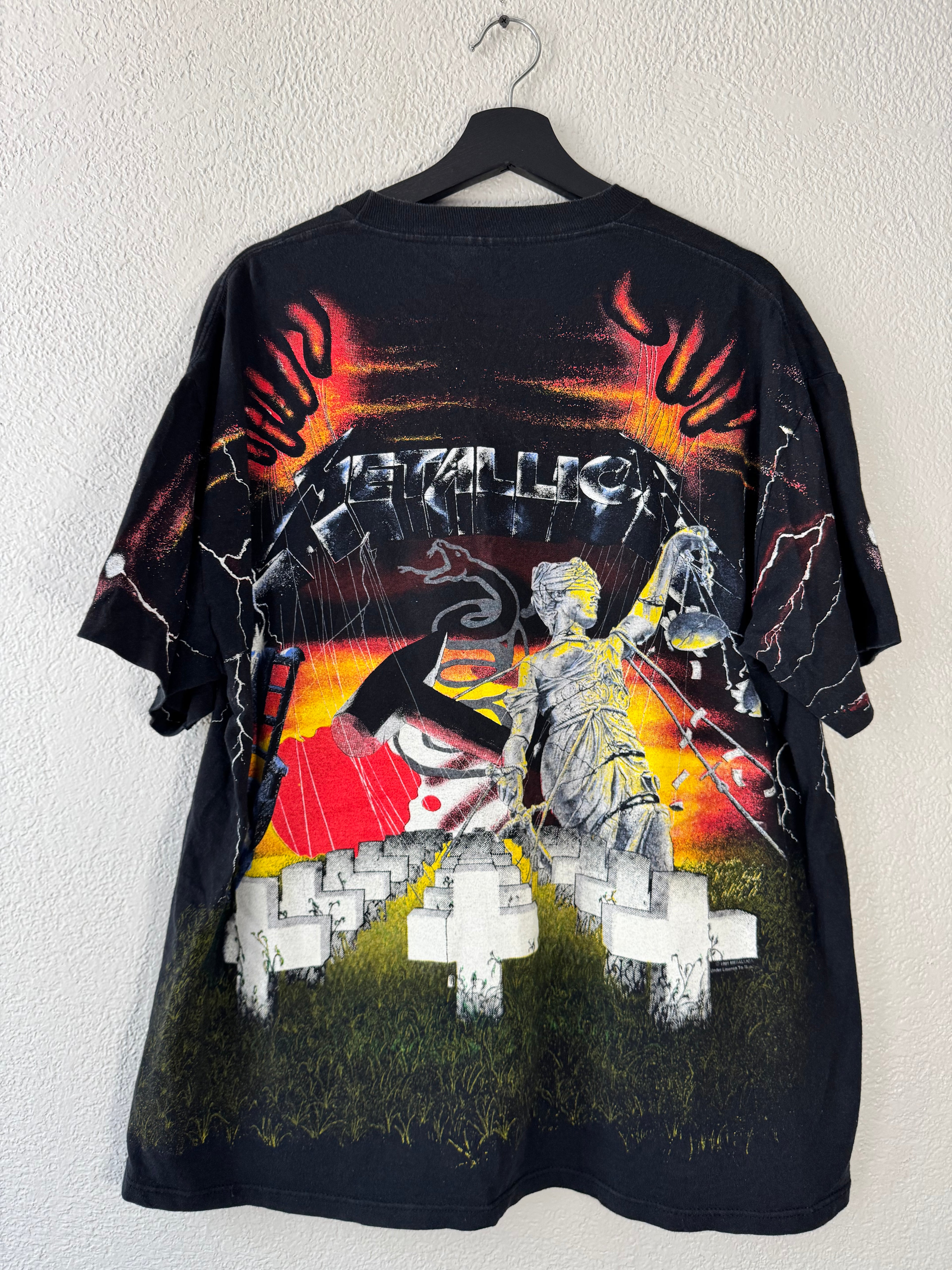 Vintage Metallica Master Of Puppets  1991 Brockum Shirt Size XL