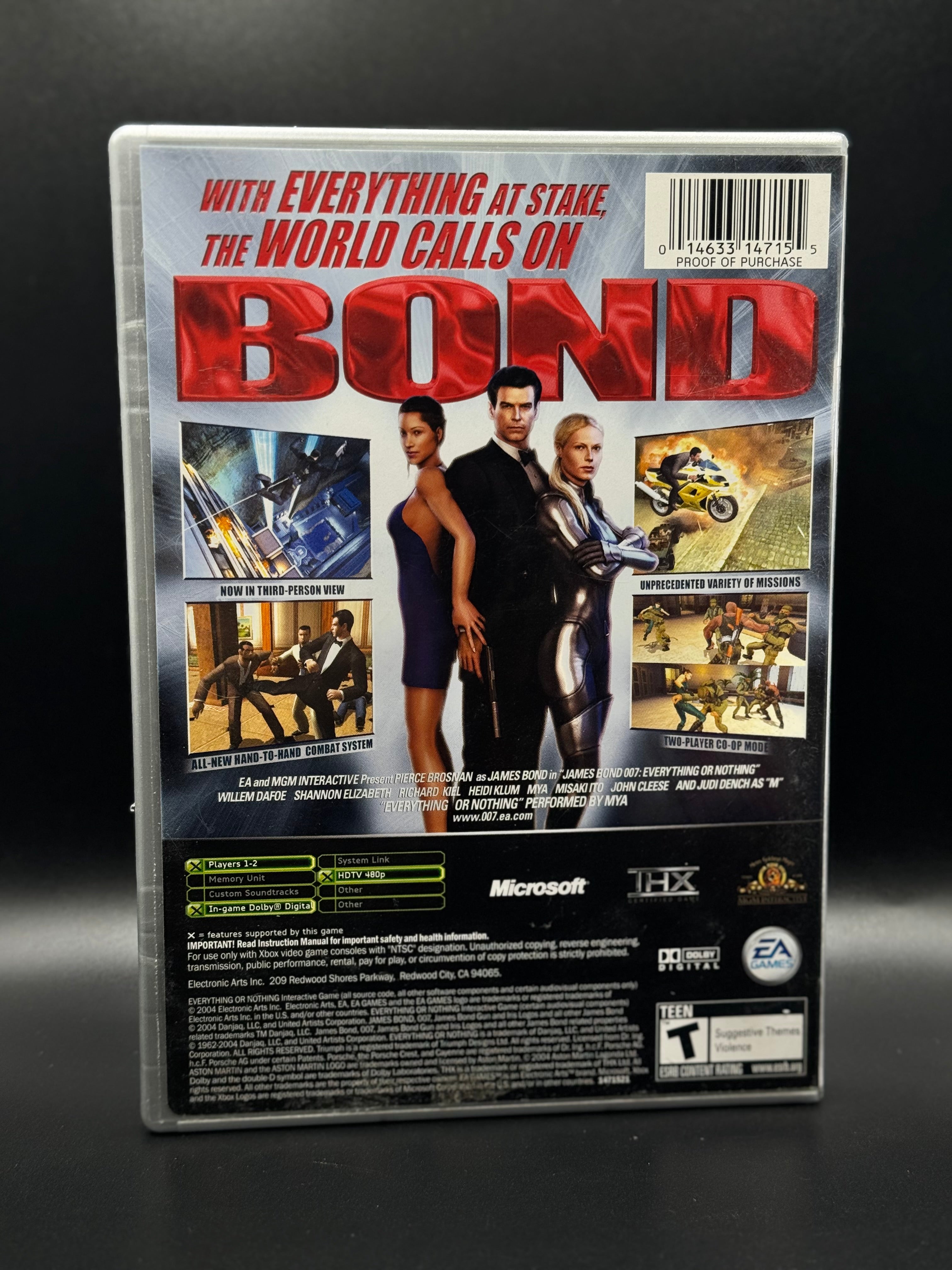XBOX 007 Everything or Nothing "Platimun Hits" Complete in Box