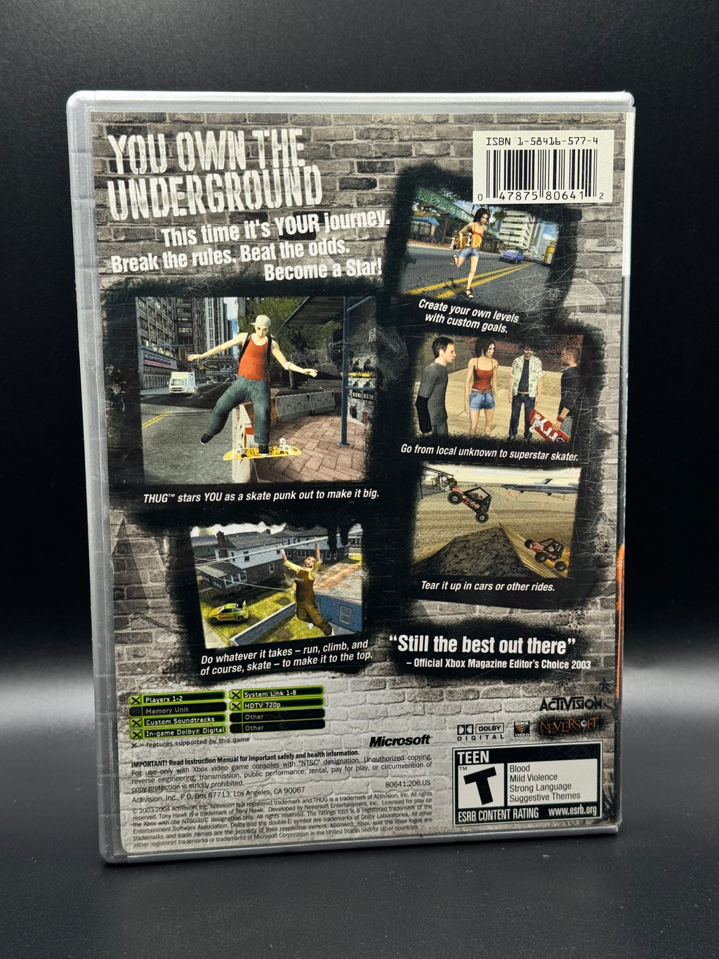 XBOX Tony Hawk's Underground (Platinum Hitts Edition) Complete in Box