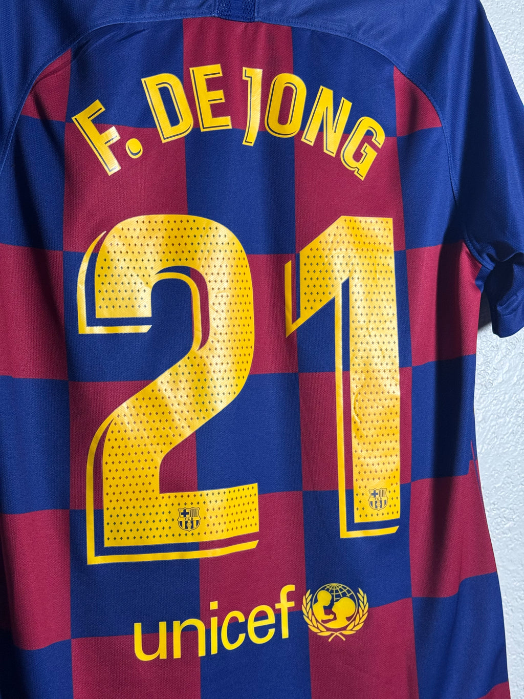 Nike Barcelona 2018/19 Frankie De Jong Jersey Size M