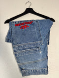 Vintage JNCO Jeans Shorts Blue Denim Y2K 90s Wide Baggy Double Pocket Size 32