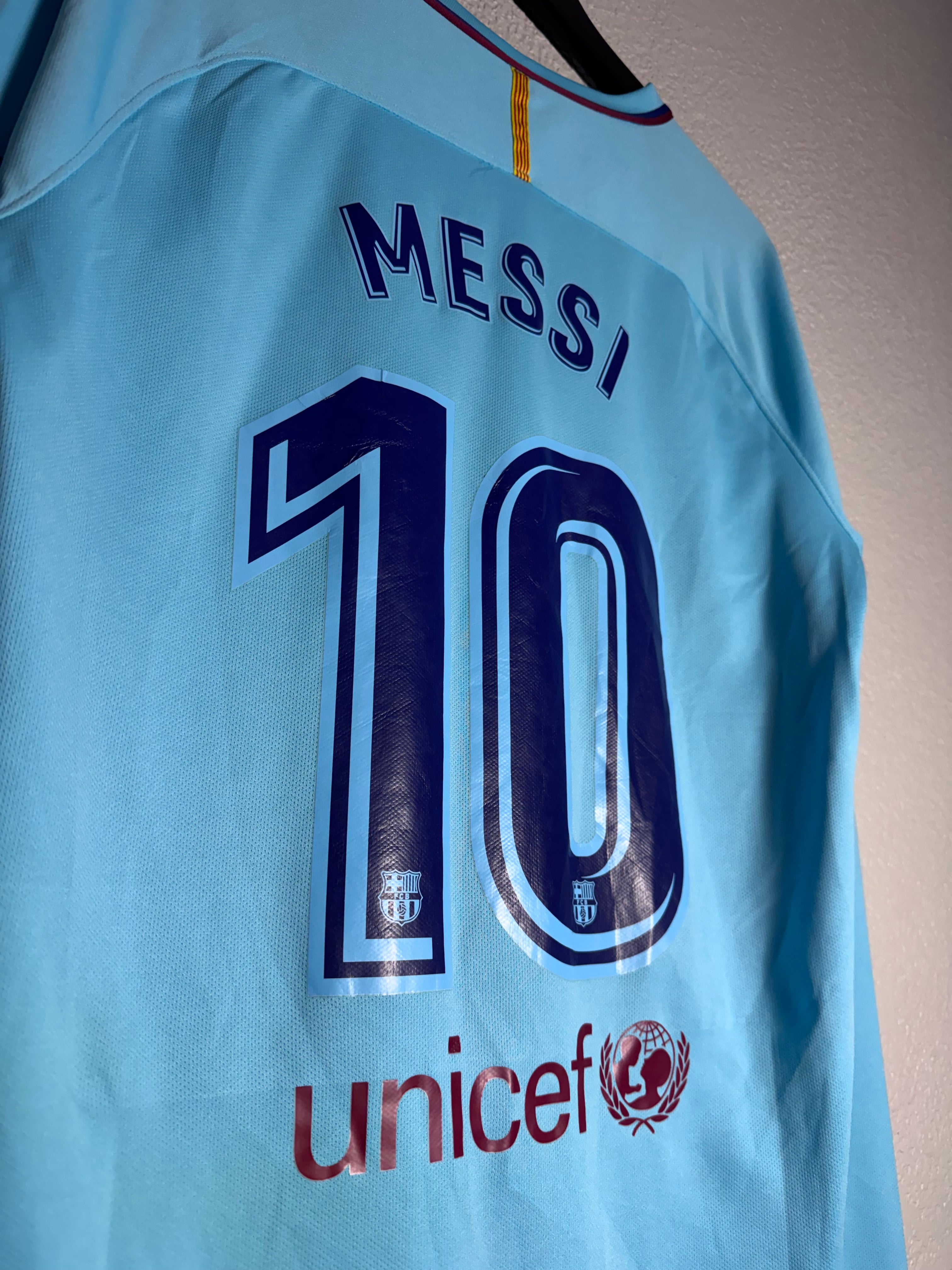 Nike Barcelona Messi 17/18 Away Long Sleeve Jersey