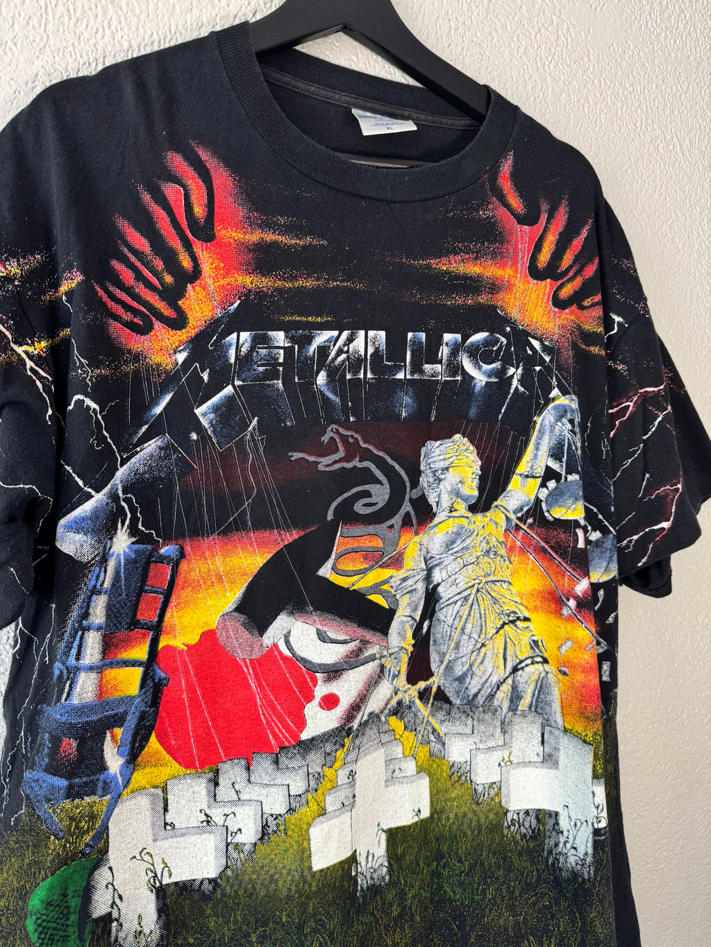 Vintage Metallica Master Of Puppets  1991 Brockum Shirt Size XL