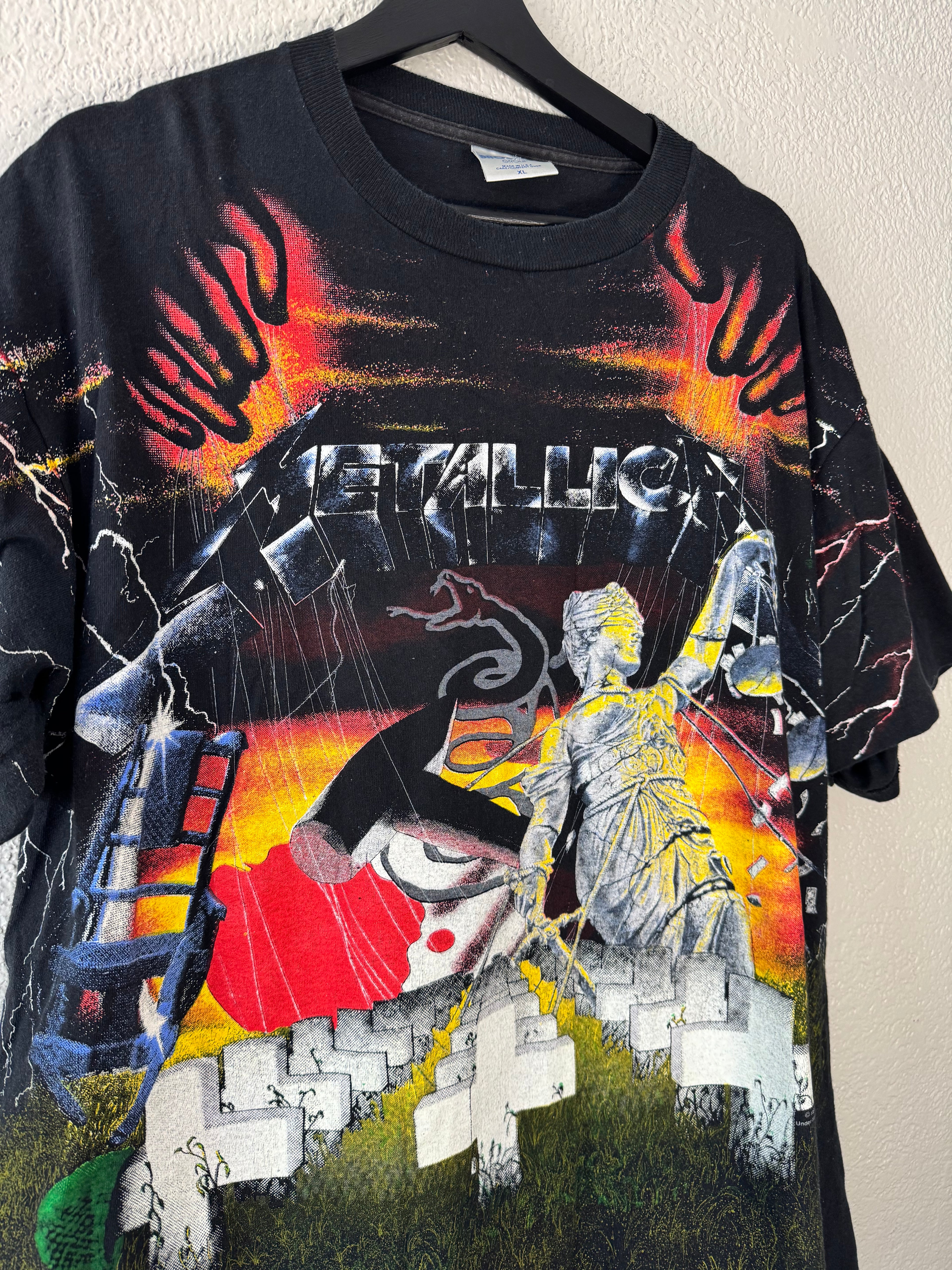Vintage Metallica Master Of Puppets  1991 Brockum Shirt Size XL