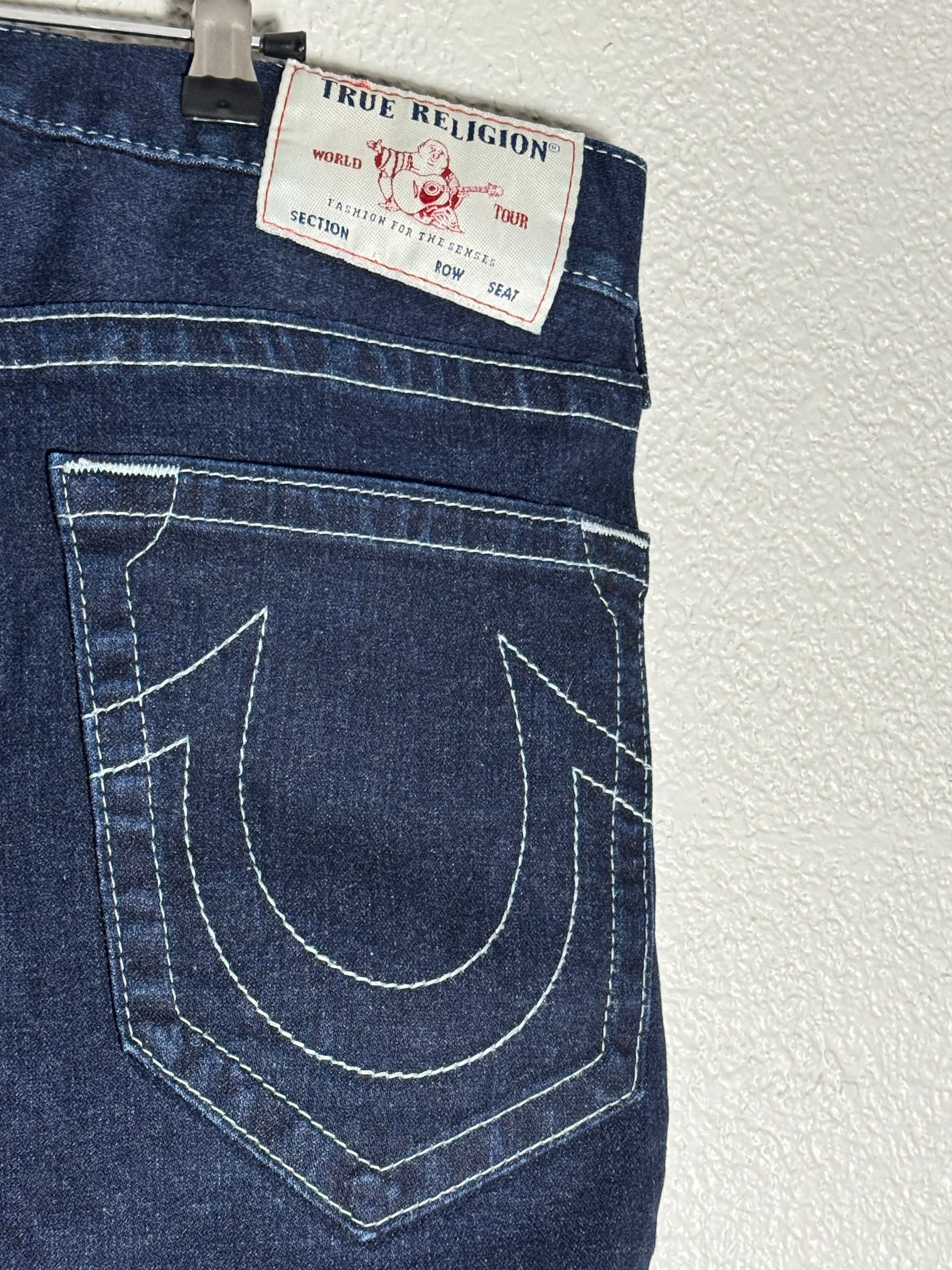 True Religion BLUE Jeans Size 33 Relaxed Slim Made in Mexico