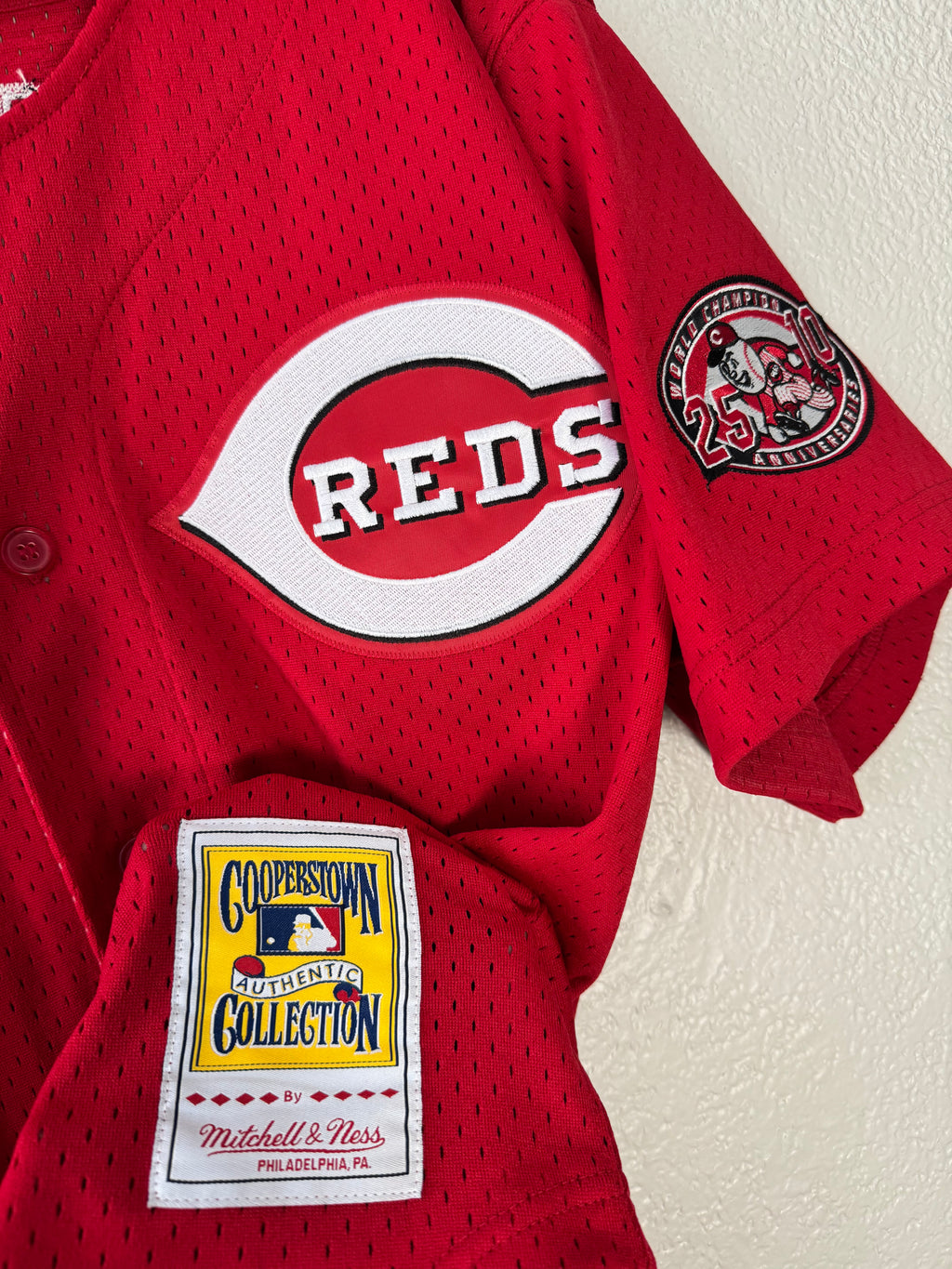 Mitchell & Ness Cincinnati Reds Ken Griffey Cooperstown Jersey Size 44 Large