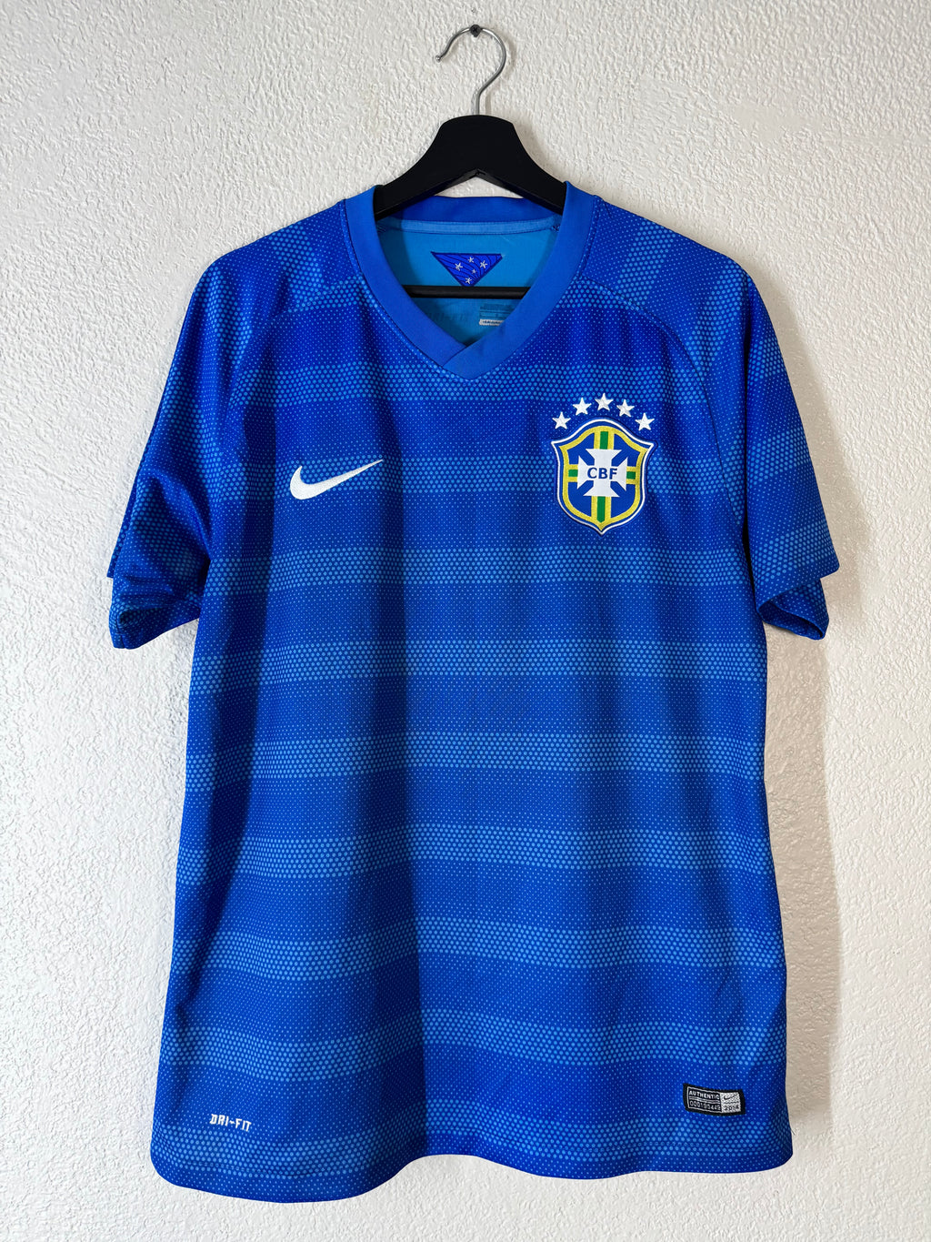 Nike Brazil 2014 World Cup Away Blue Jersey Size Large