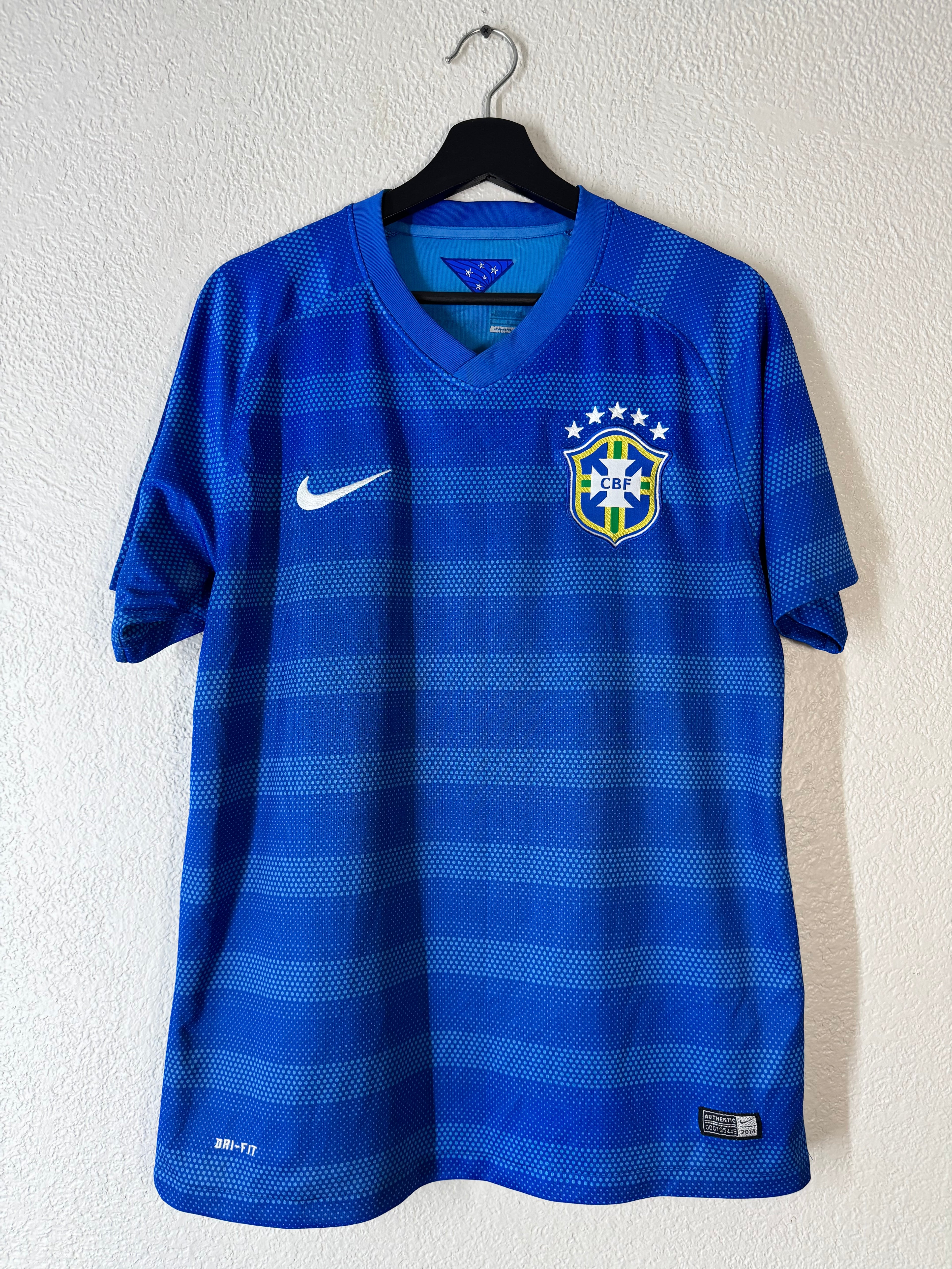 Nike Brazil 2014 World Cup Away Blue Jersey Size Large