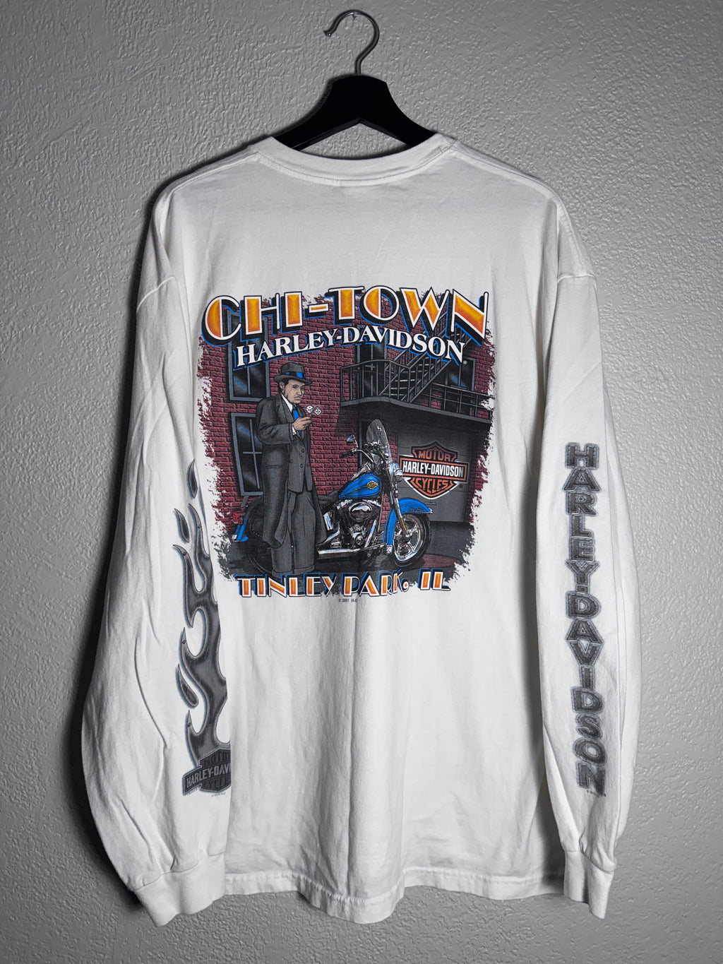 Vintage Harley Davidson Chi-Town Tinley Park IL 2001 Size XL