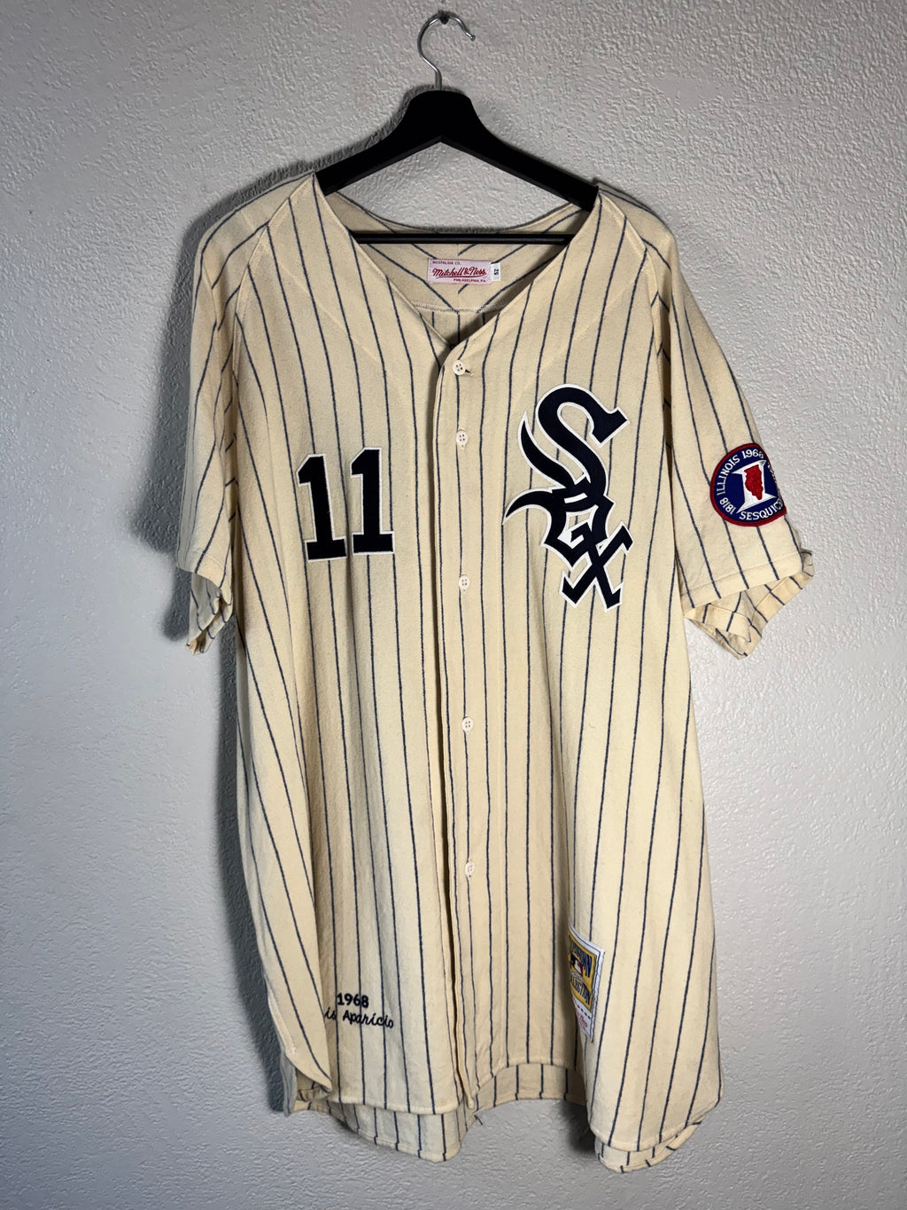 Authentic Mitchell & Ness 1968 Luis Aparicio Chicago White Sox Jersey Sz 52 XXL