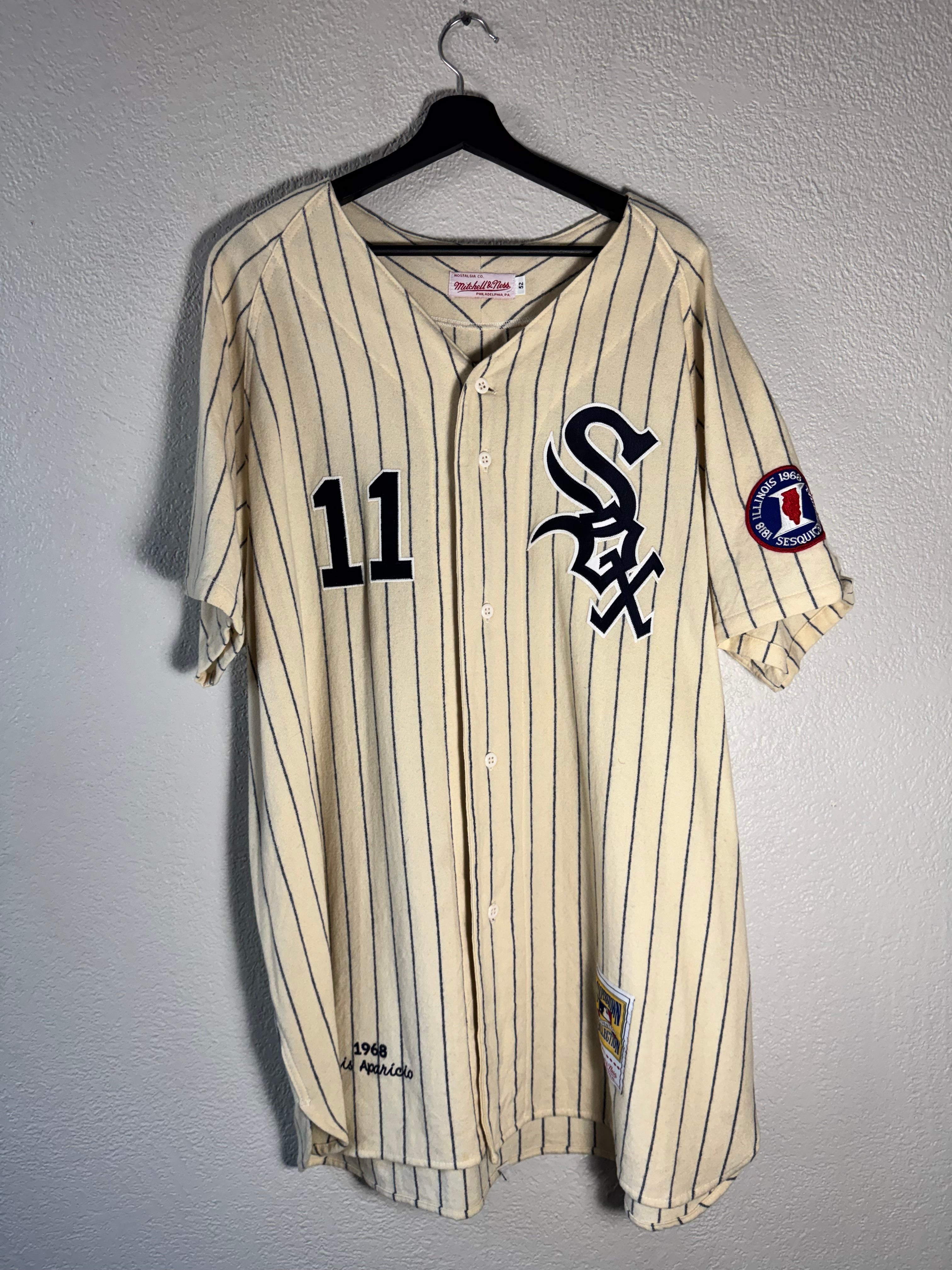 Authentic Mitchell & Ness 1968 Luis Aparicio Chicago White Sox Jersey Sz 52 XXL