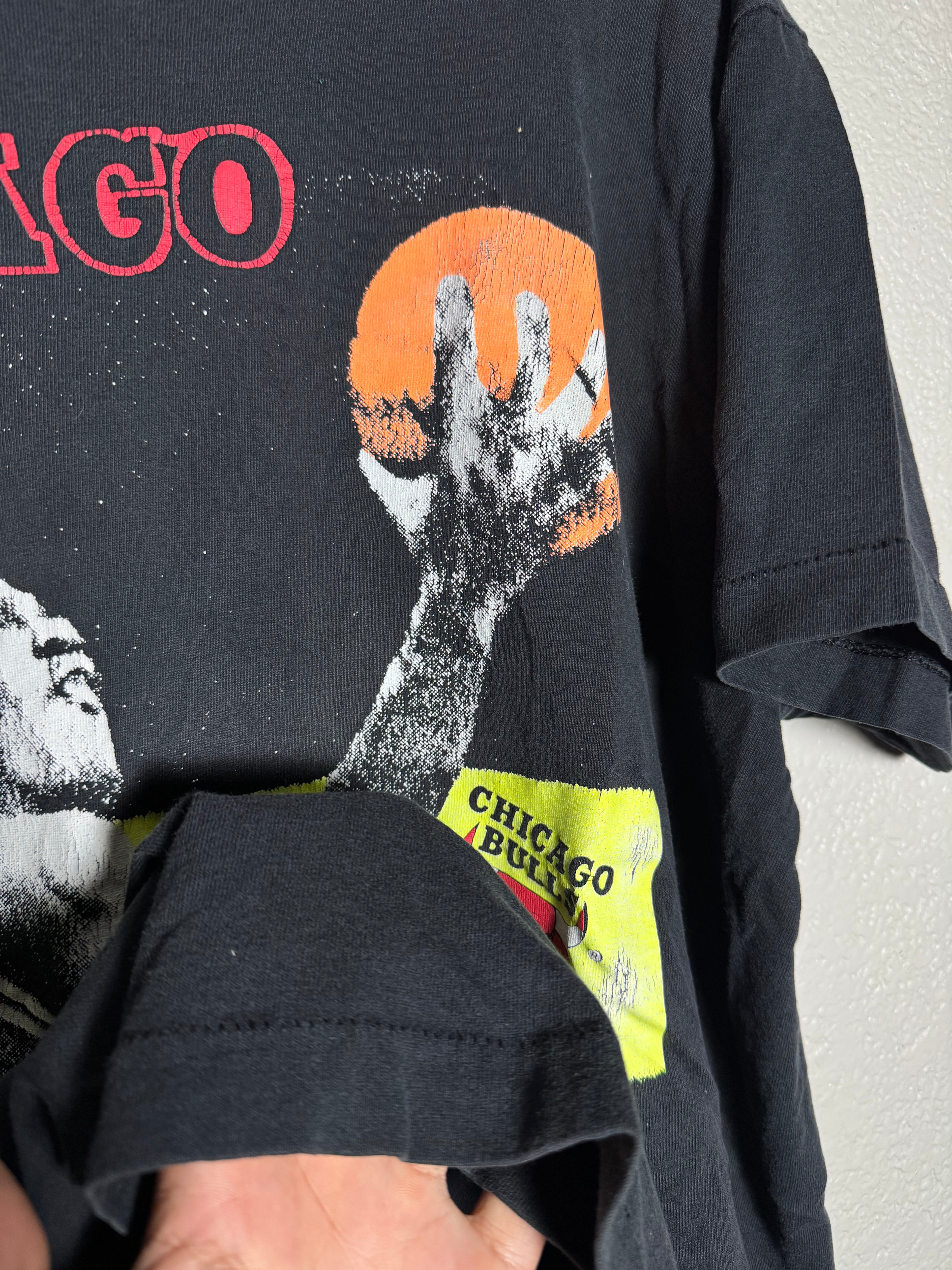 VTG 90s Michael Jordan Magic Johnson Chicago Bulls Shirt Size XL