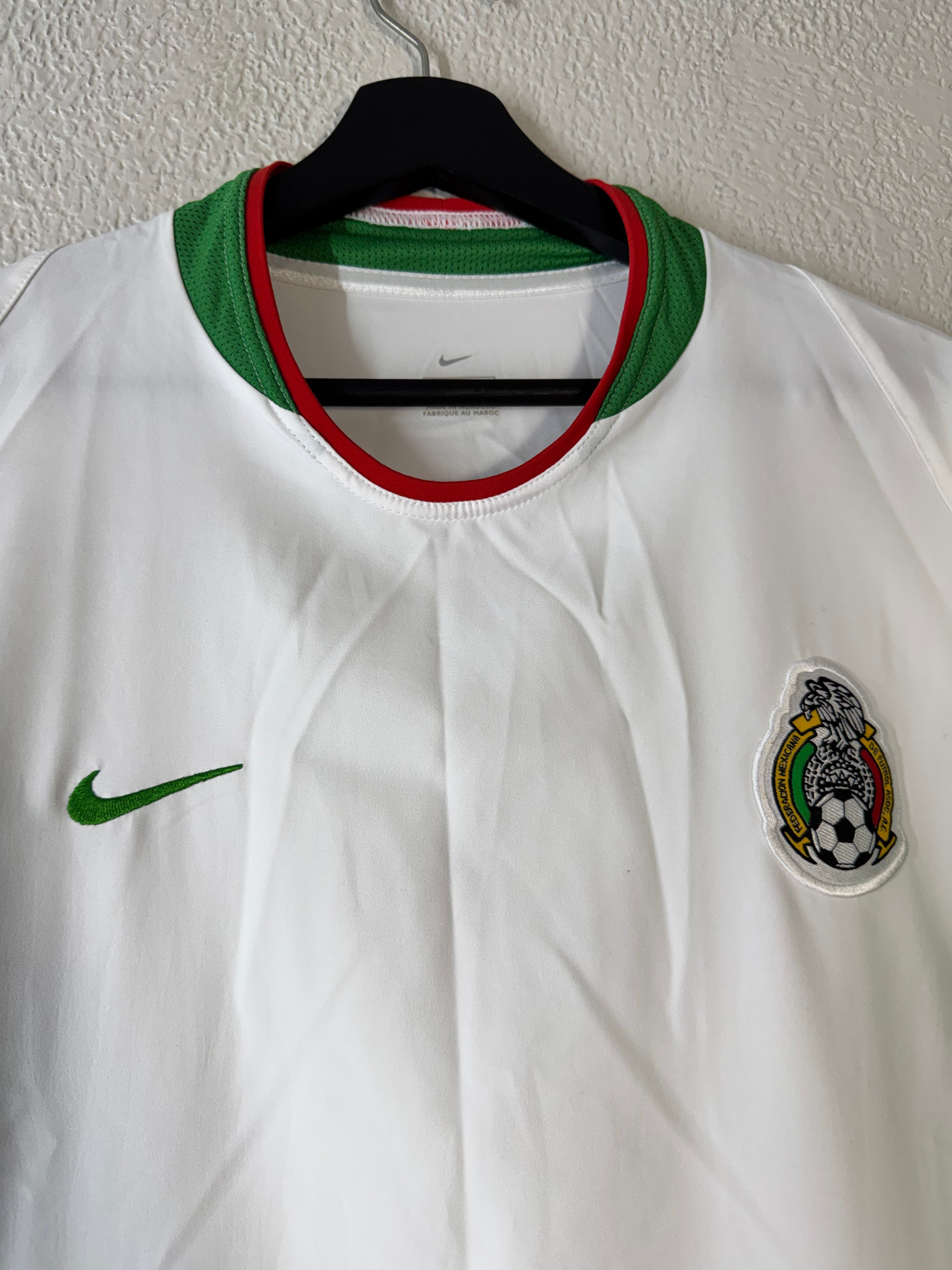 Vintage Nike Mexico Soccer Jersey Football Shirt L 2004 National Team