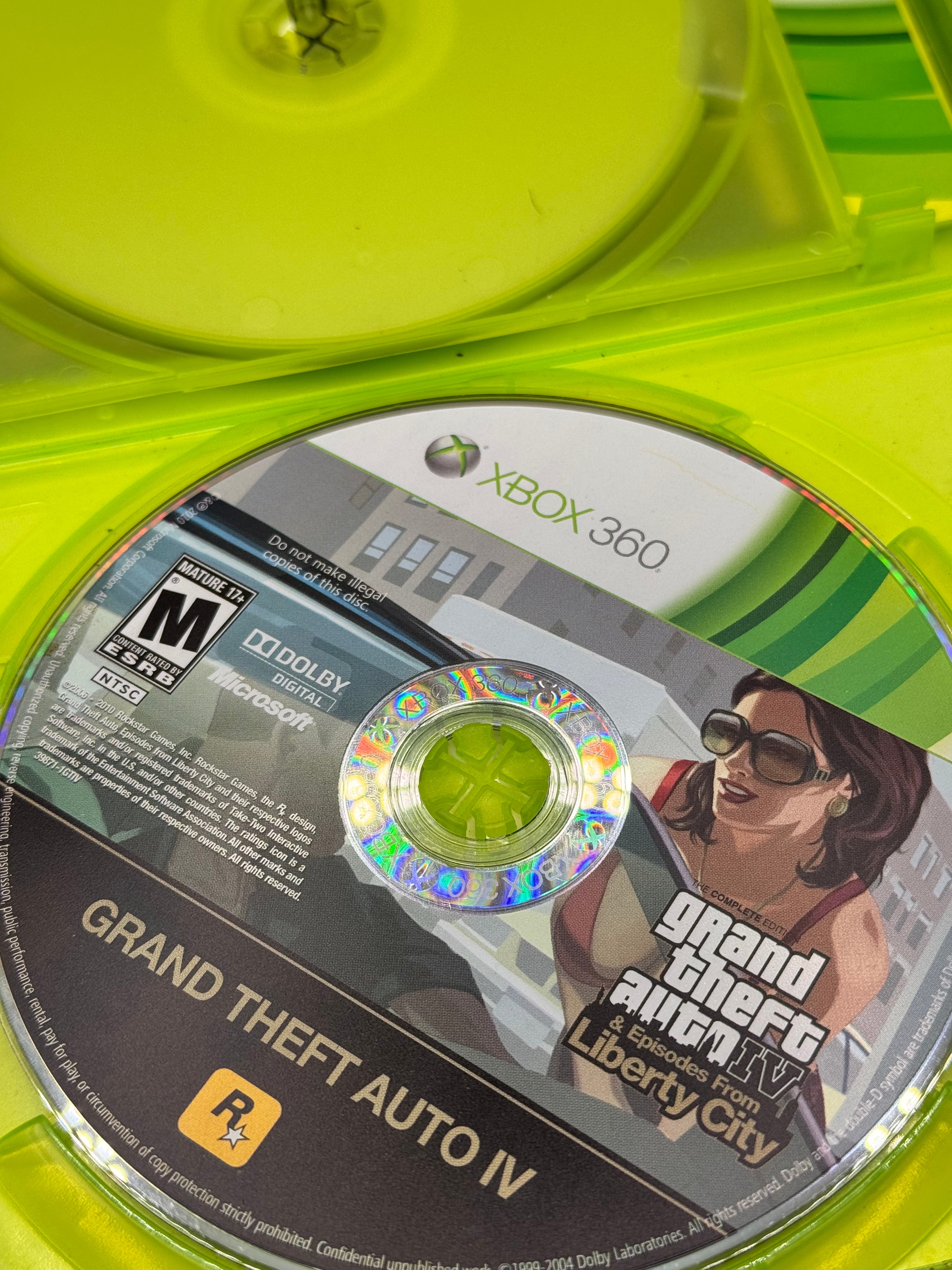 XBOX 360 Grand Theft Auto IV & Episodes From Liberty City Complete in Box (POSTER INCLUDED)