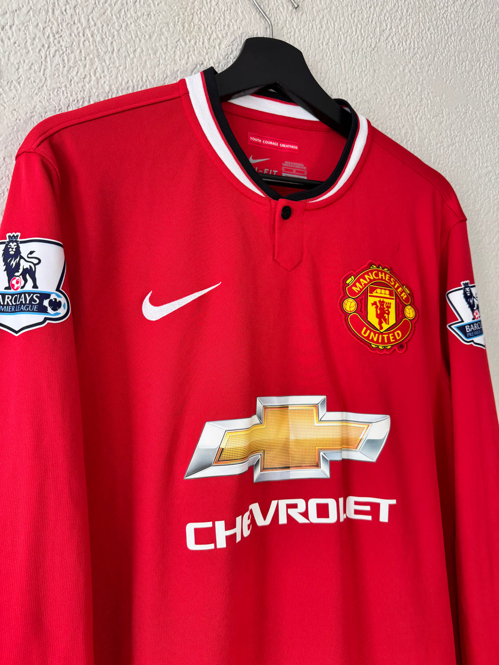 Nike Manchester United 2014/15 Home Long Sleeve Jersey Size Medium