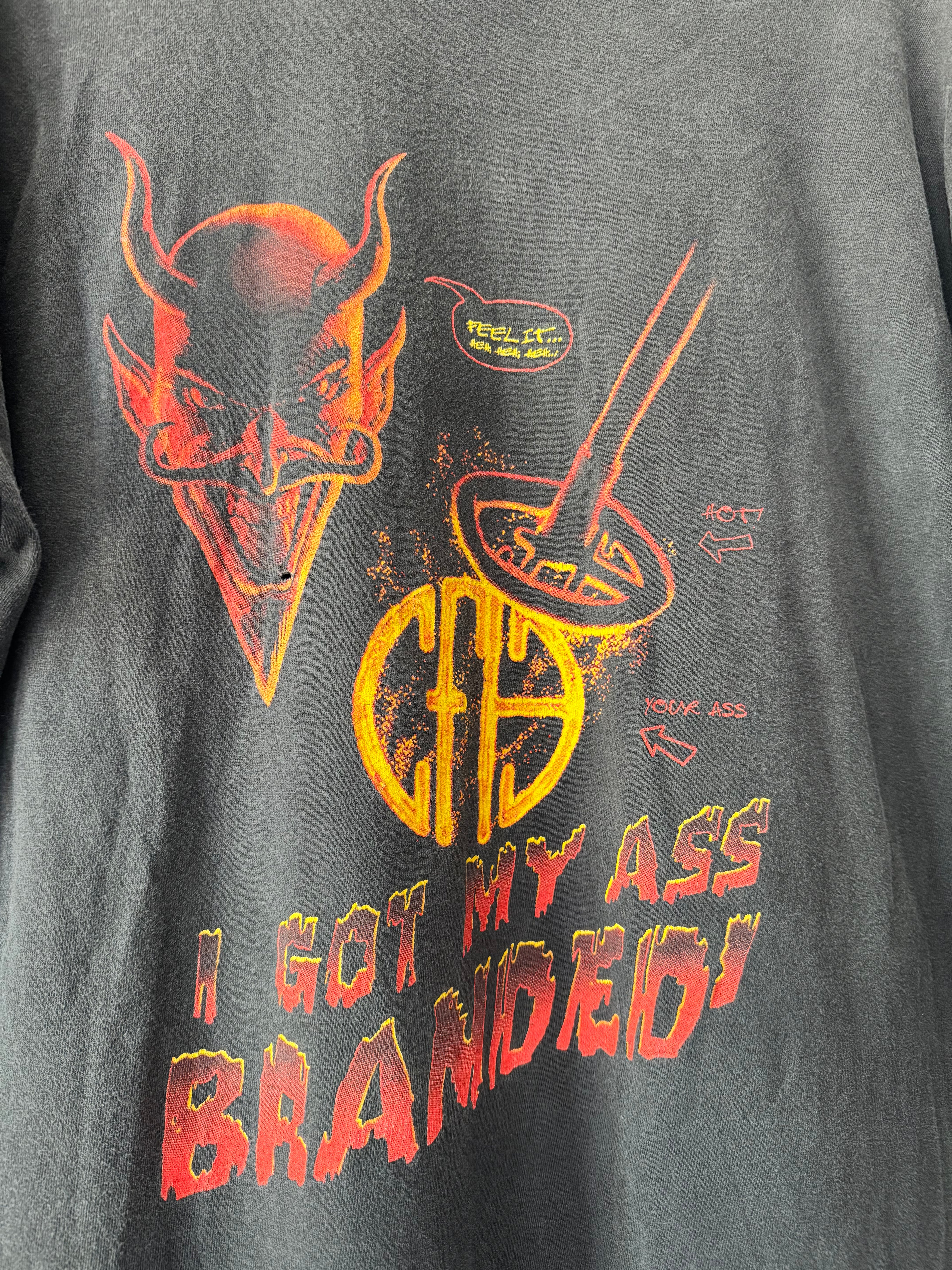 Vintage Pantera 1995 "I Got My Ass Branded" Crazy Fade Shirt Size Large