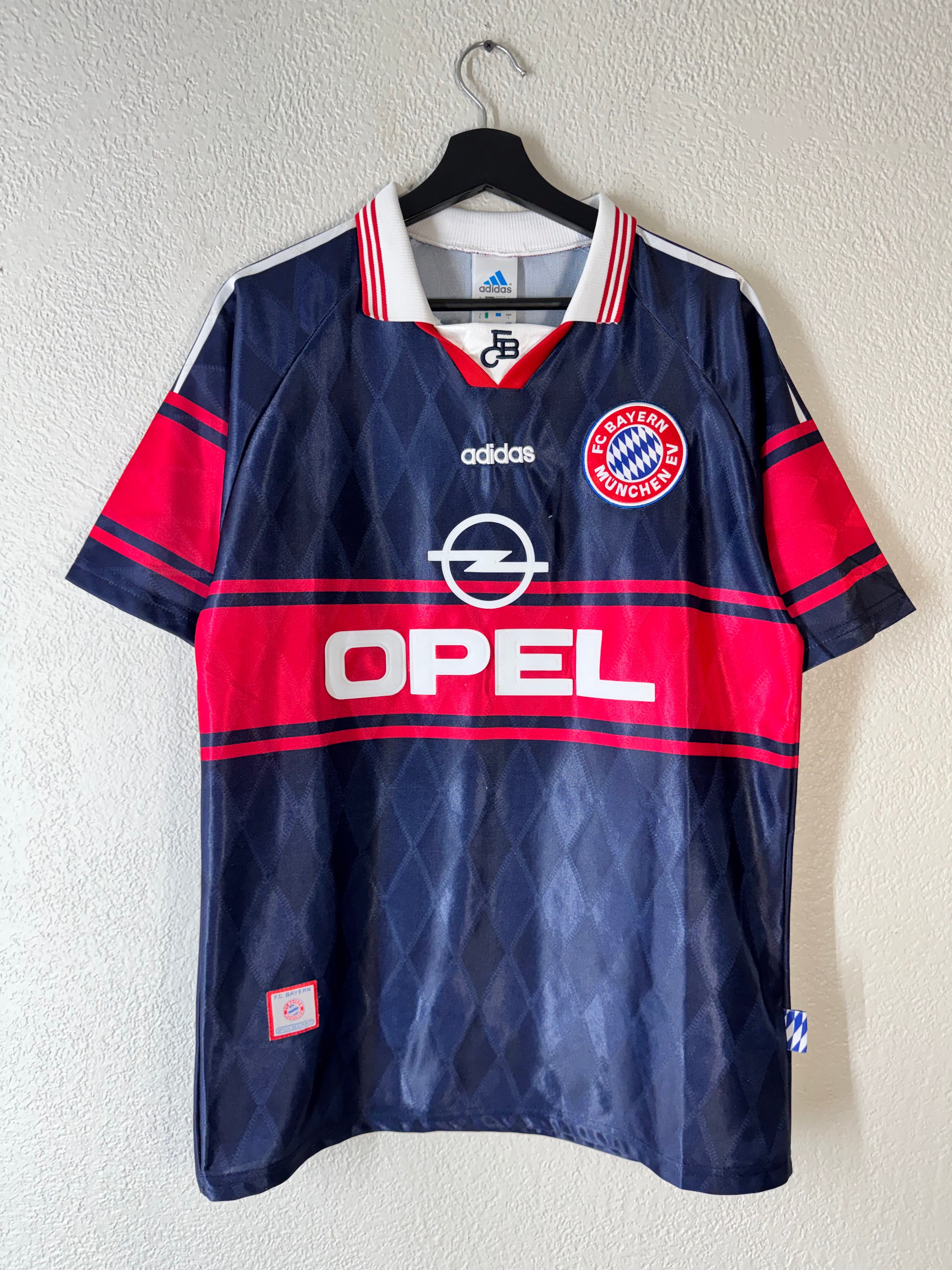 Bayern Munich 1997 1998 1999 Home Shirt Adidas Opel Vintage Jersey Size L