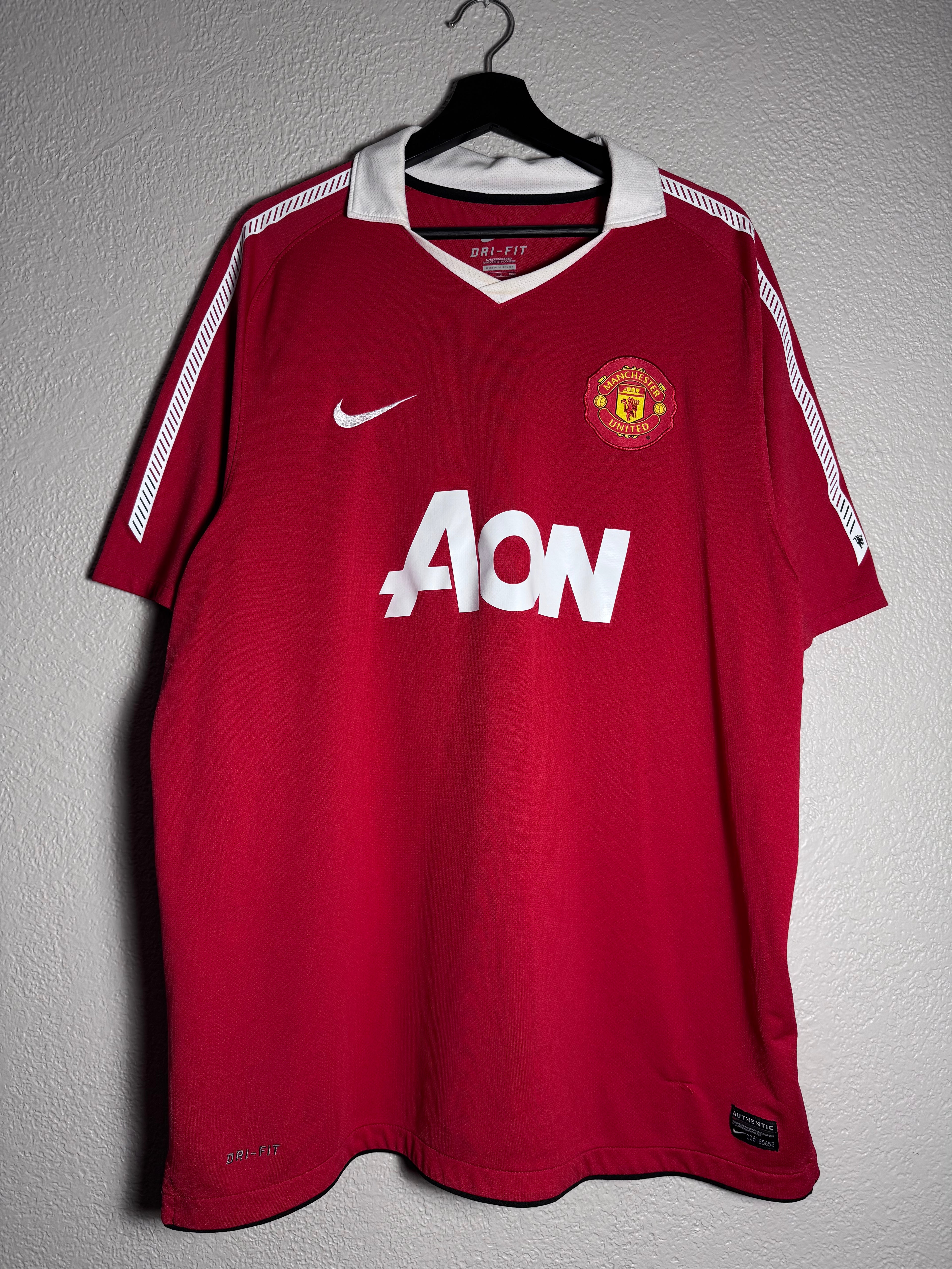 MANCHESTER UNITED 2010-2011 HOME FOOTBALL SHIRT SOCCER JERSEY NIKE SIZE XXL