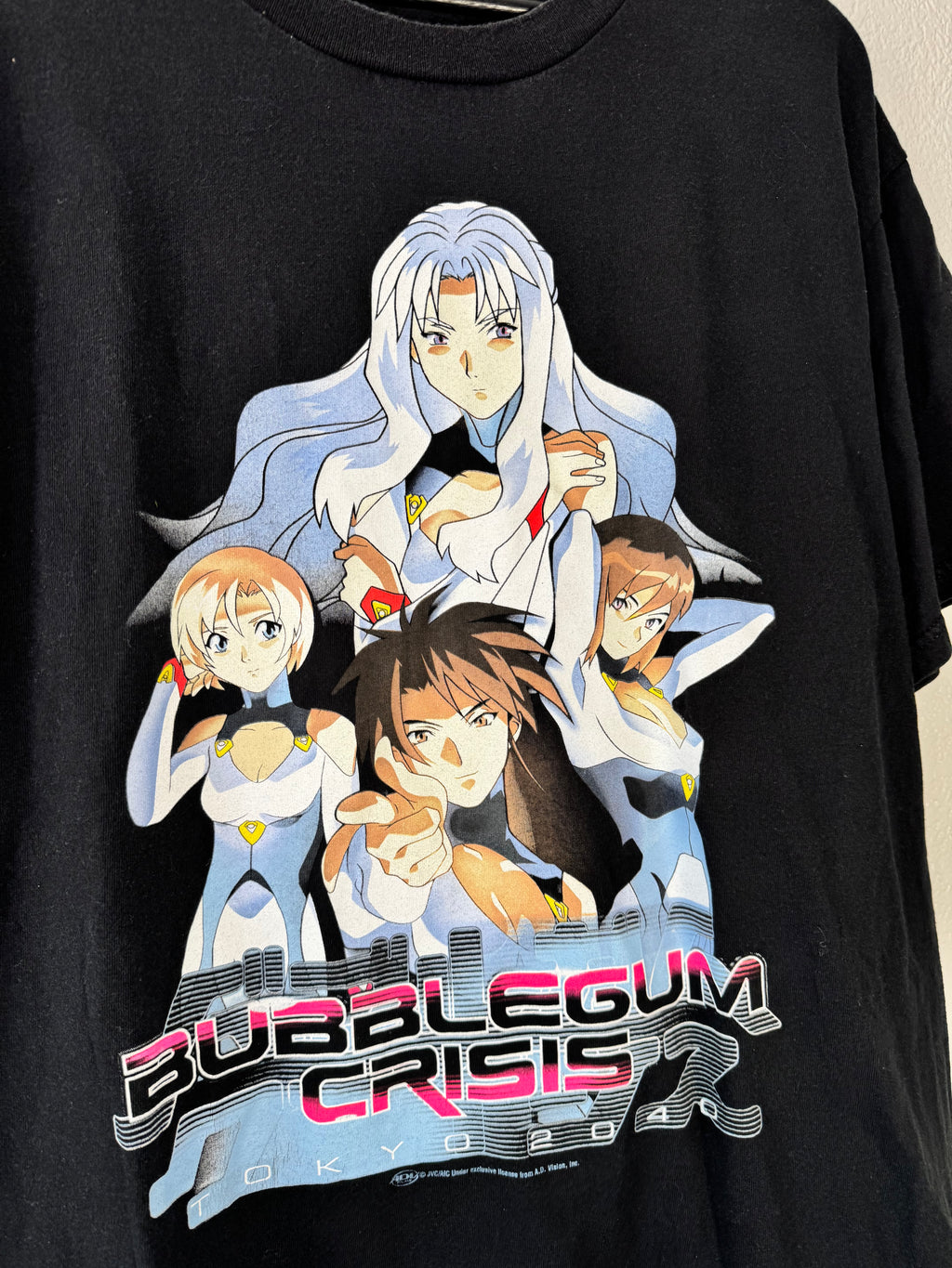 Vintage 90s Bubblegum Crisis Tee Shirt Black Anime Promo Size Large