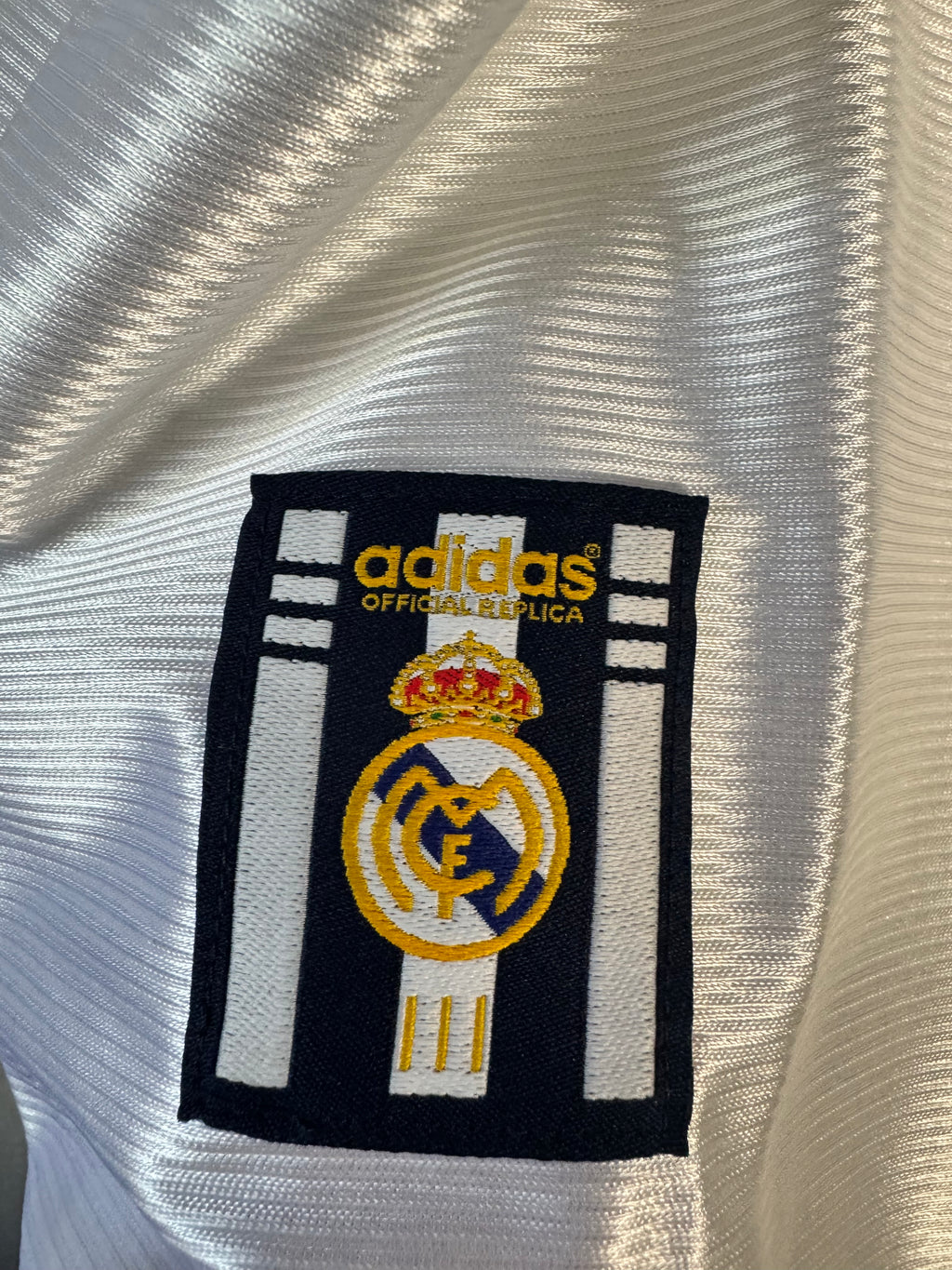 REAL MADRID JERSEY REISSUE HOME FOOTBALL SHIRT 1998 - 2000 ADIDAS JERSEY SIZE LARGE
