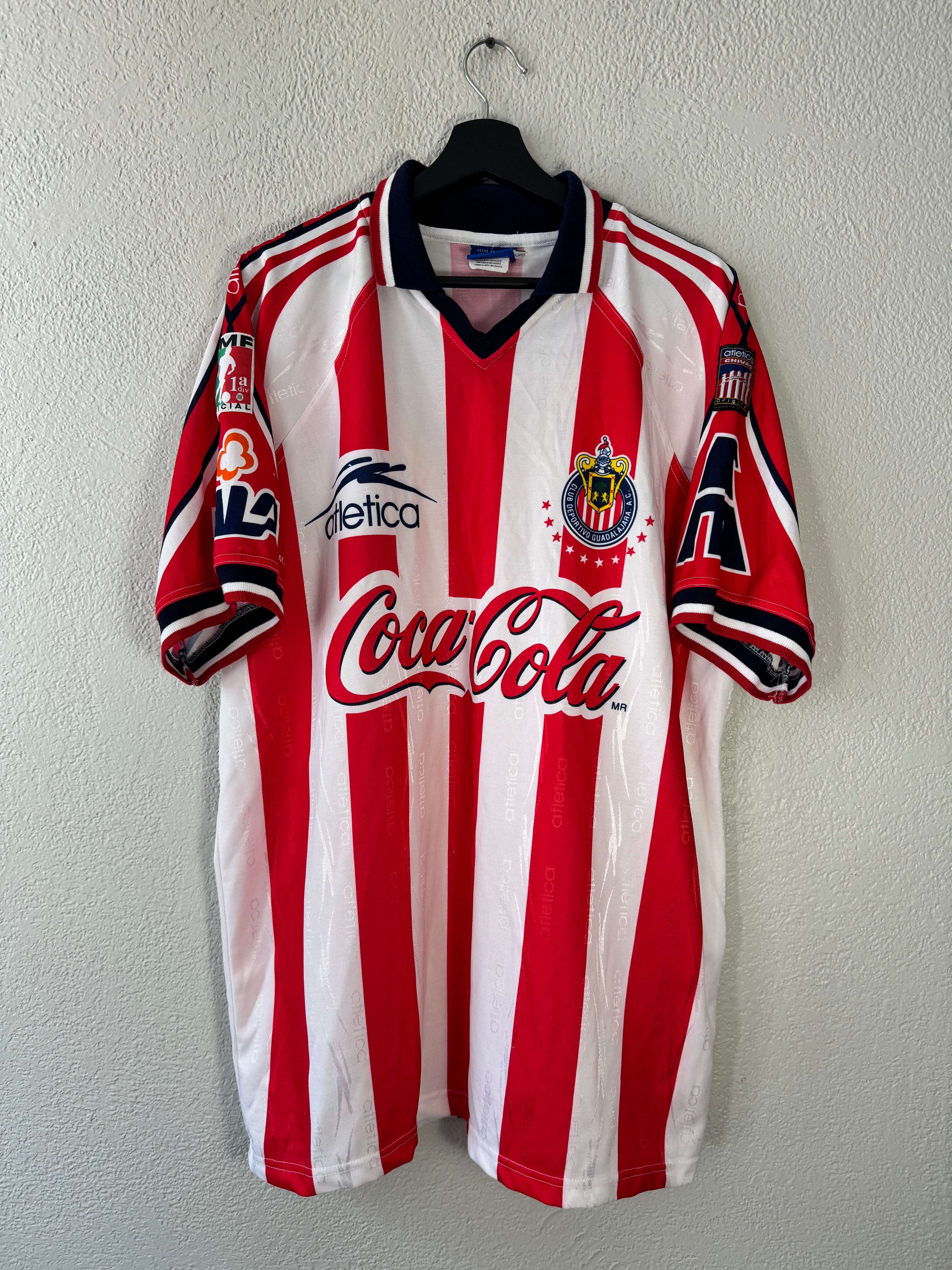 Vintage 1998 Chivas Guadalajara Atletica Soccer Jersey Size XL