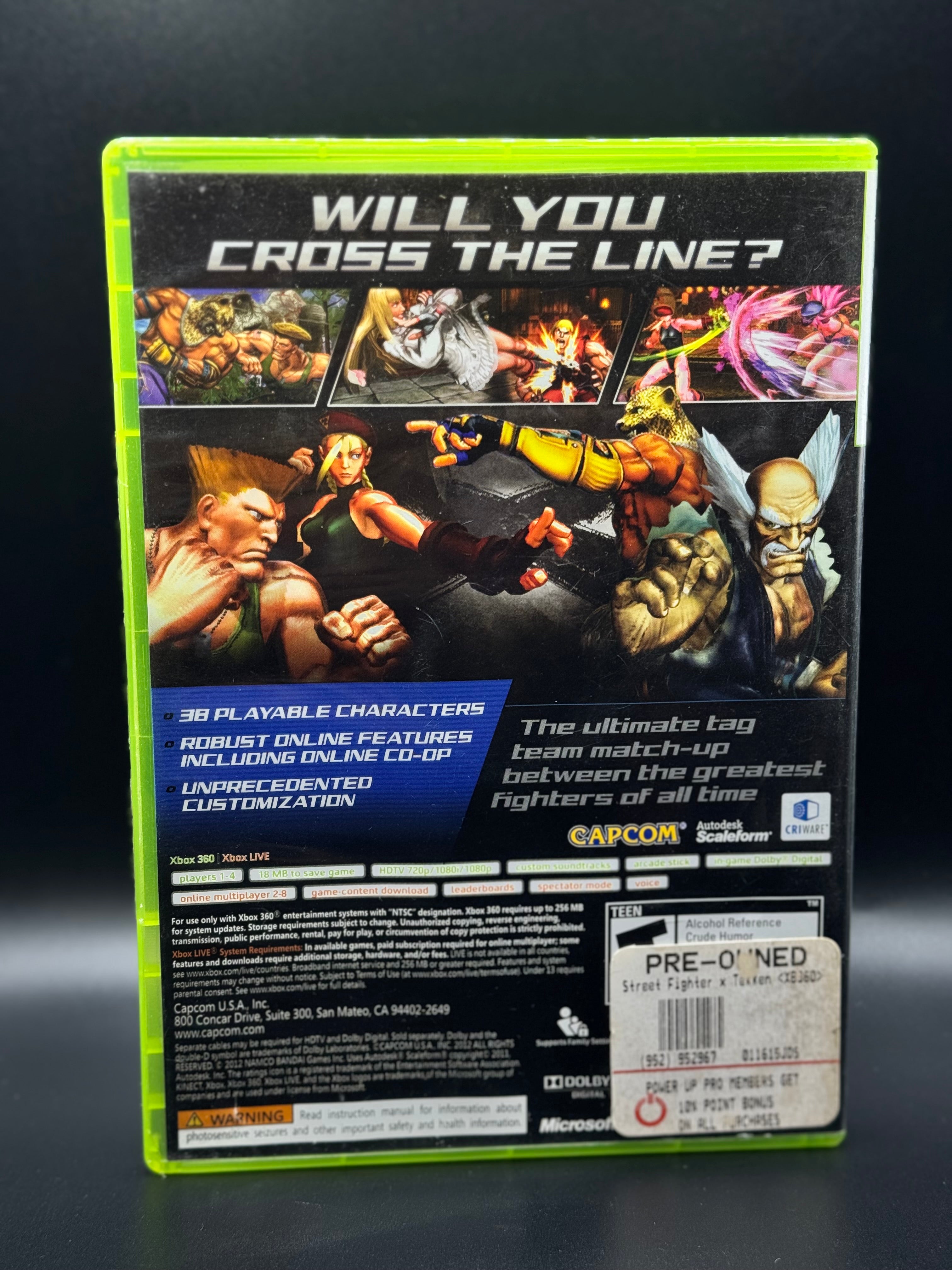 XBOX 360 Street Fighter X Tekken 2012 Complete in Box