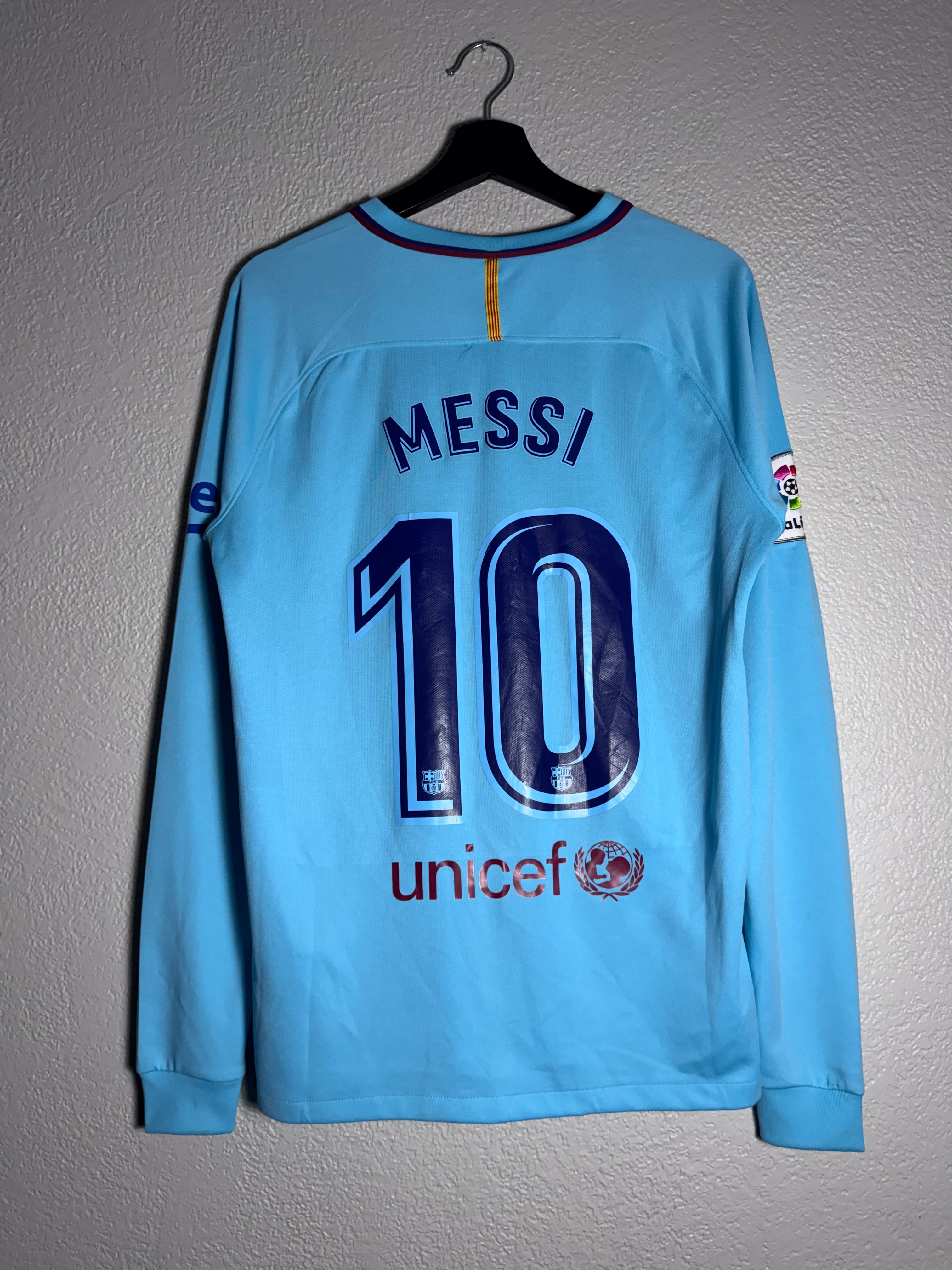 Nike Barcelona Messi 17/18 Away Long Sleeve Jersey