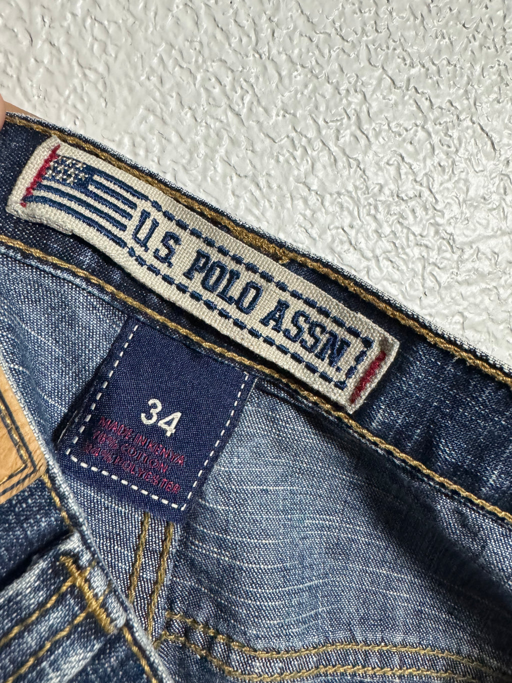 Vintage U.S. Polo Assn Baggy Carpenter Blue Denim Shorts