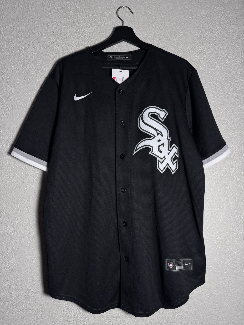 (NEW) Nike Chicago White Sox Jimenez Black Jersey