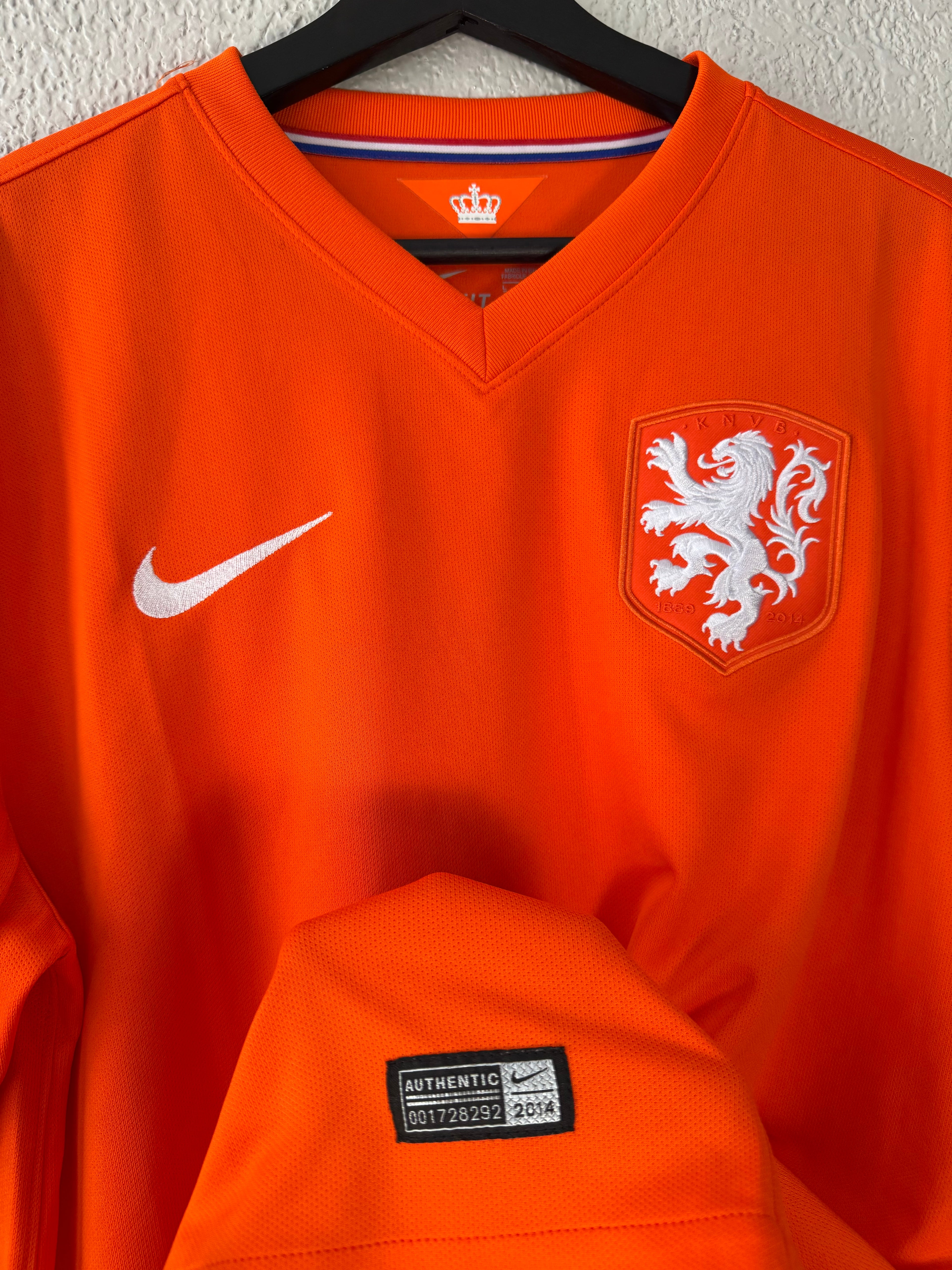 Nike Netherlands 2014 Soccer Jersey Size Large
