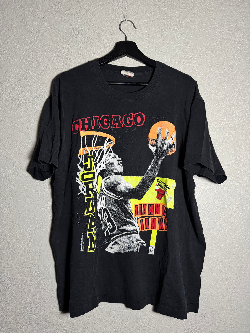 VTG 90s Michael Jordan Magic Johnson Chicago Bulls Shirt Size XL