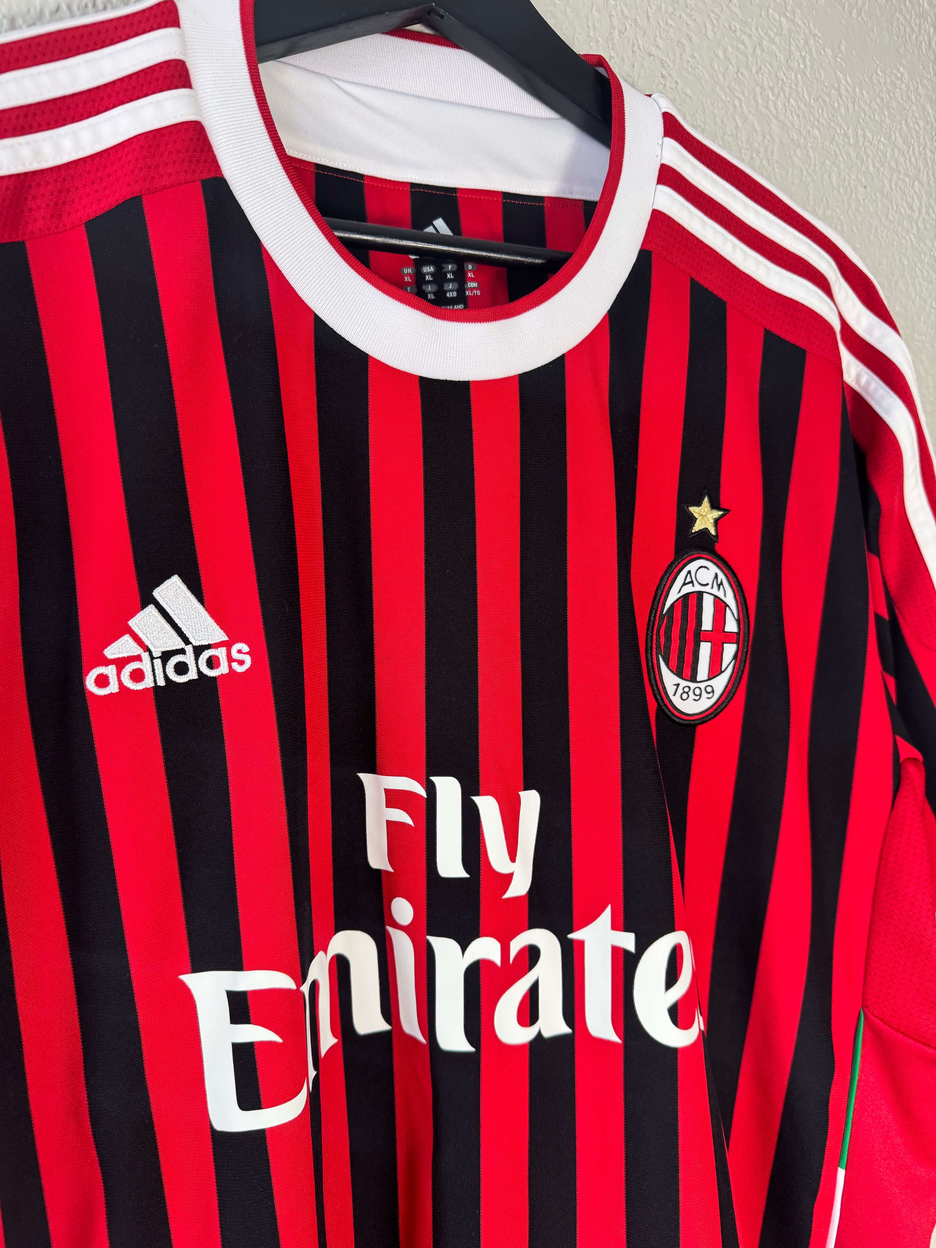 Adidas AC Milan 2011/12 Home Jersey Size XL