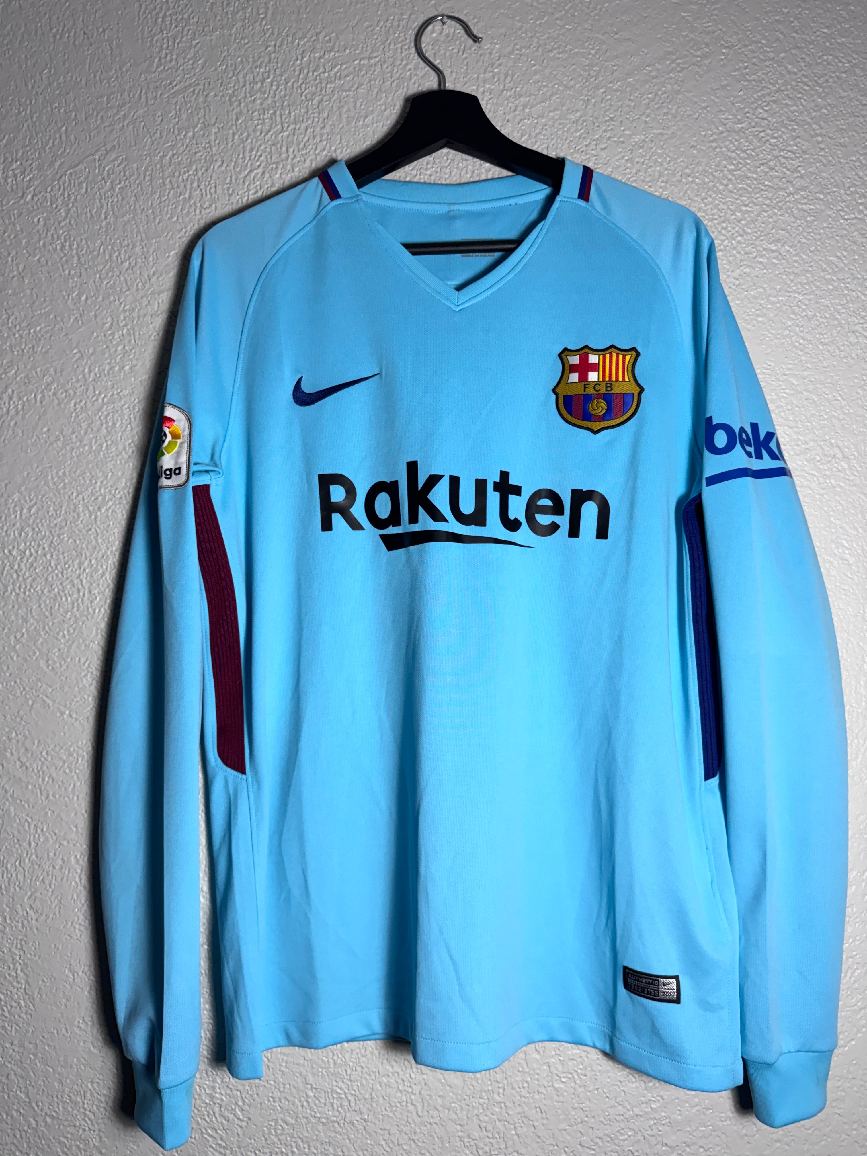 Nike Barcelona Messi 17/18 Away Long Sleeve Jersey