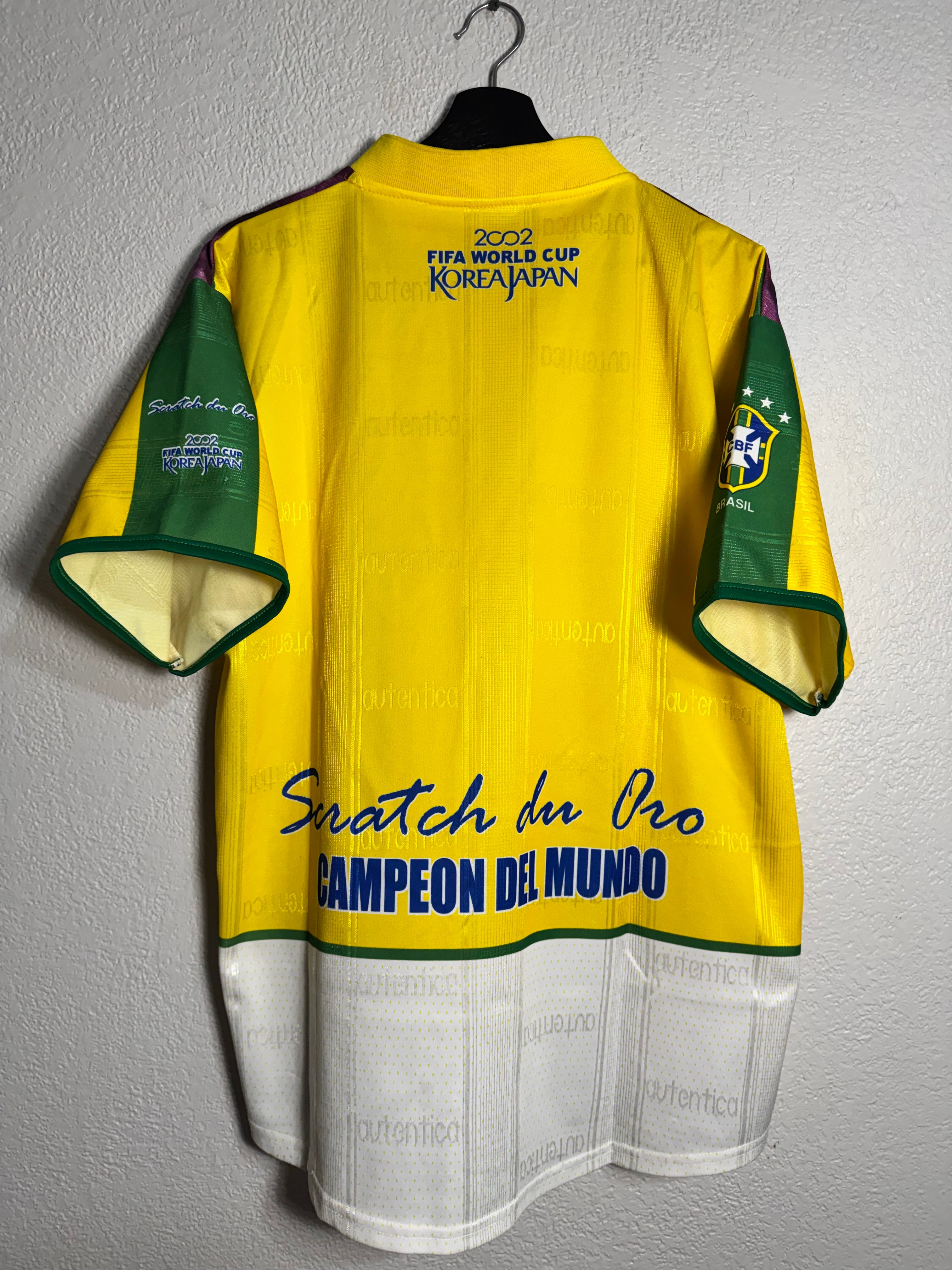 Vintage Brasil Mexican BOOT 2002 World Cup Jersey Size XL