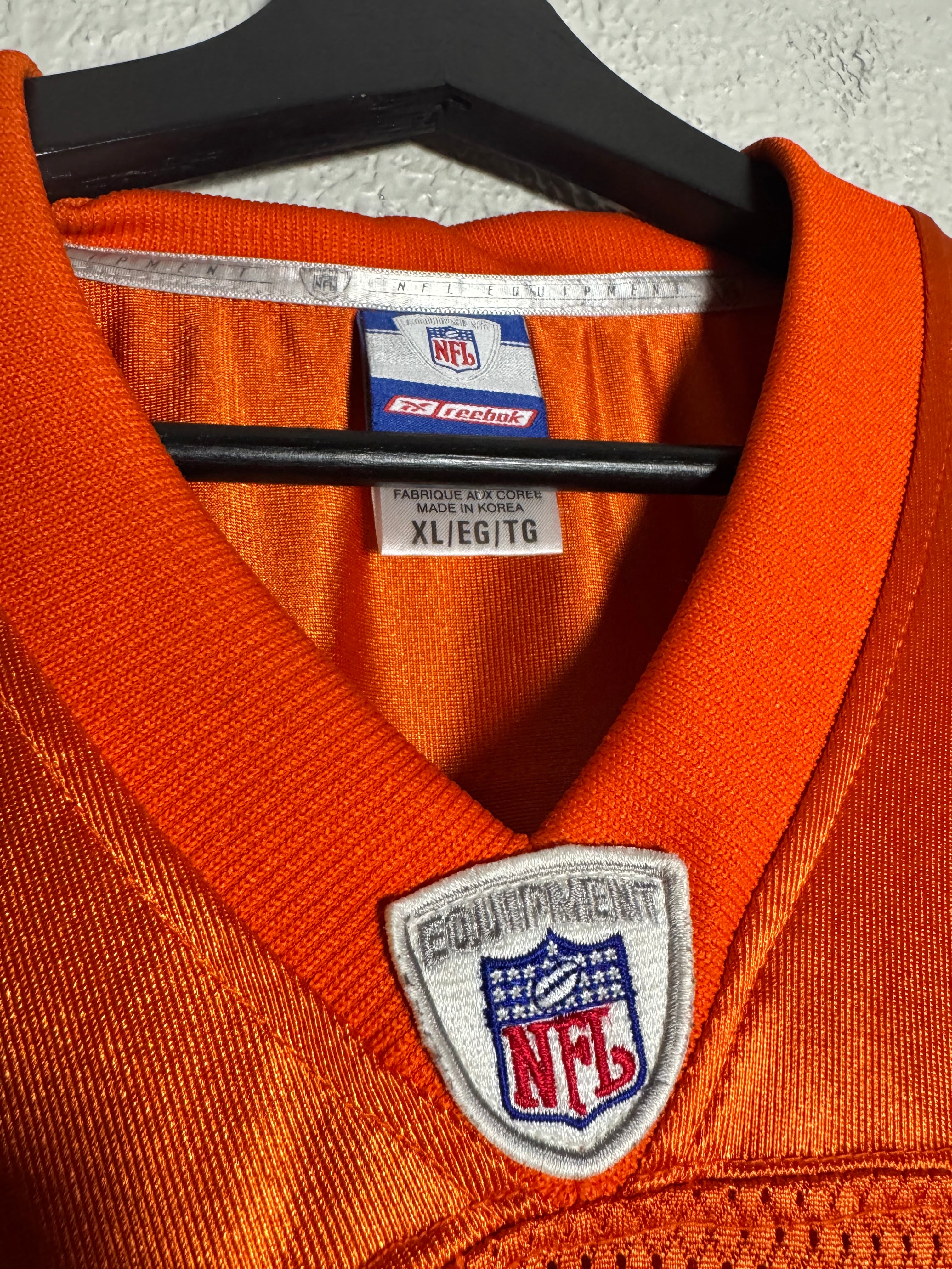 Vintage Chicago Bears Reebok On Field Brian Urlacher Orange Size XL