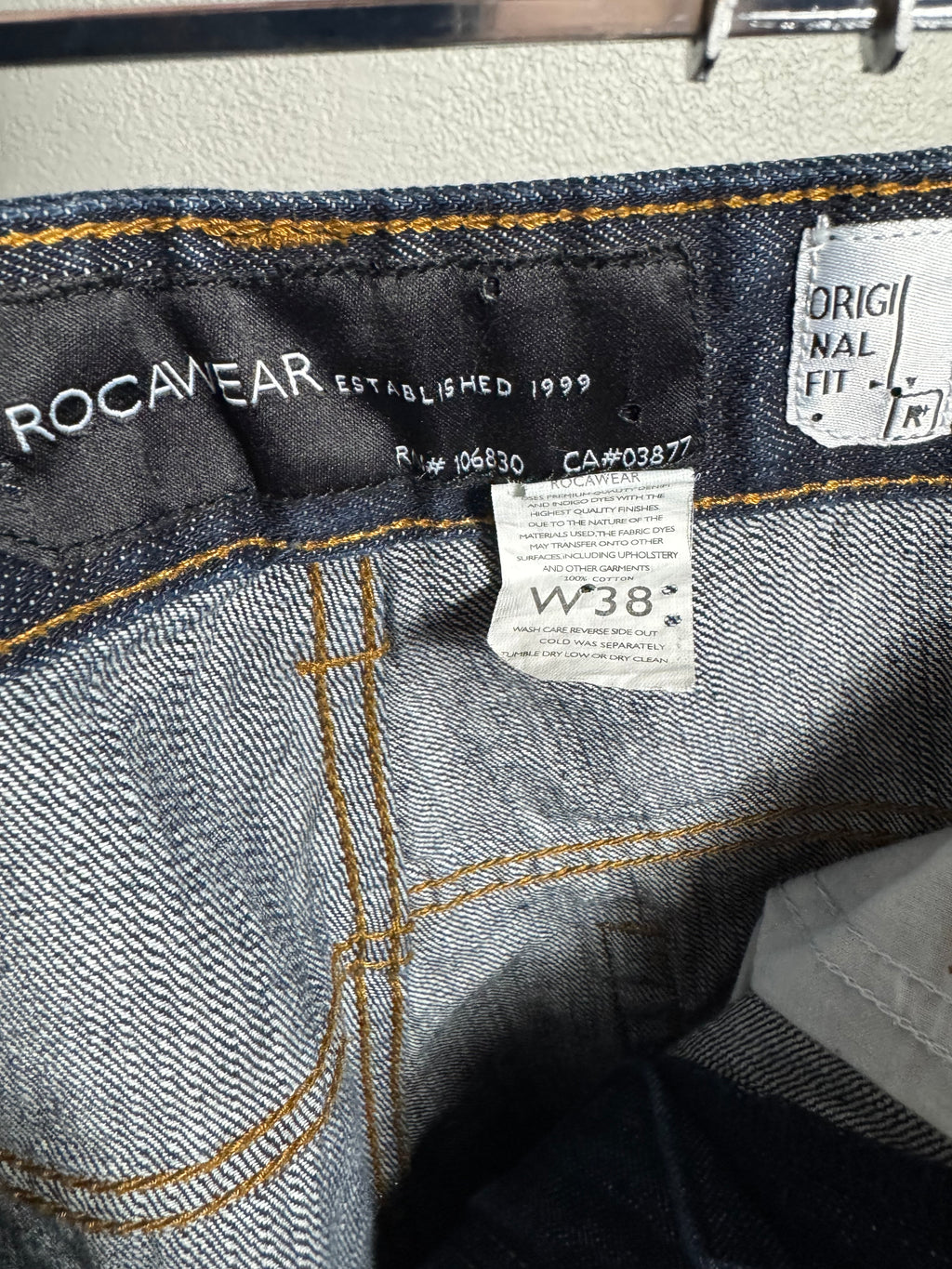 Y2K Roca Wear Dark Denim Jeans Size 38
