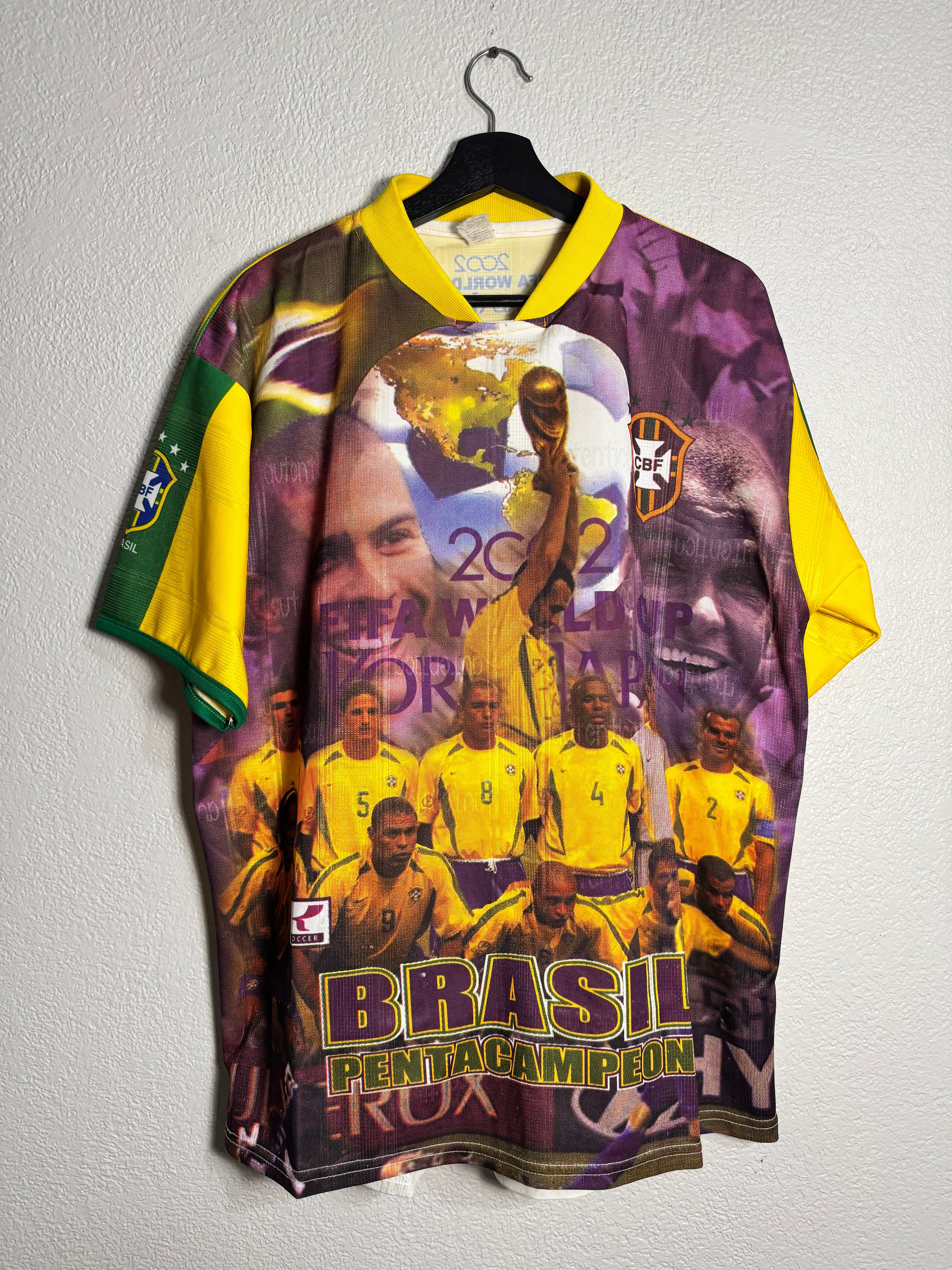 Vintage Brasil Mexican BOOT 2002 World Cup Jersey Size XL