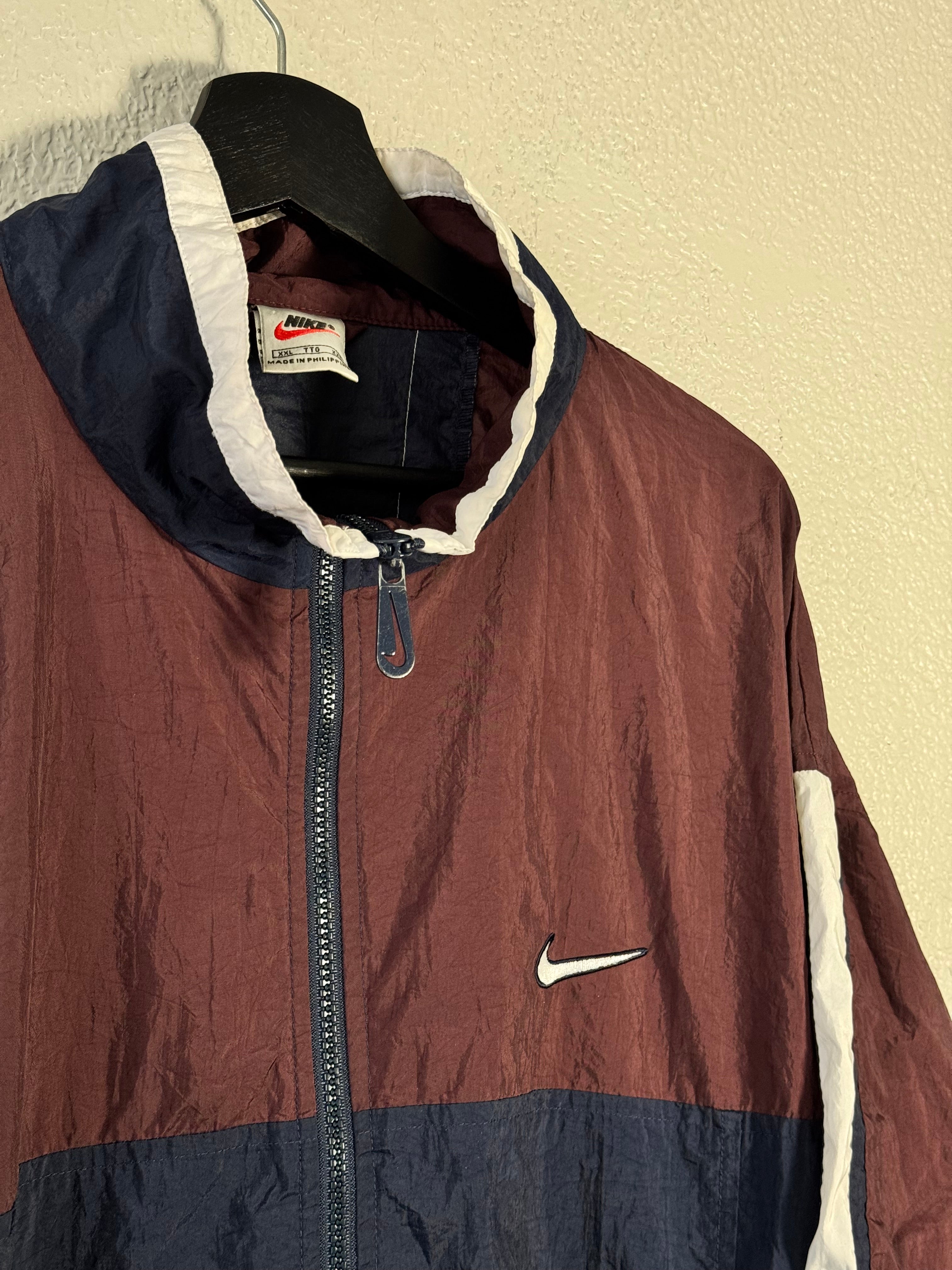 Nike 90s Burgundy/Navy Windbreaker